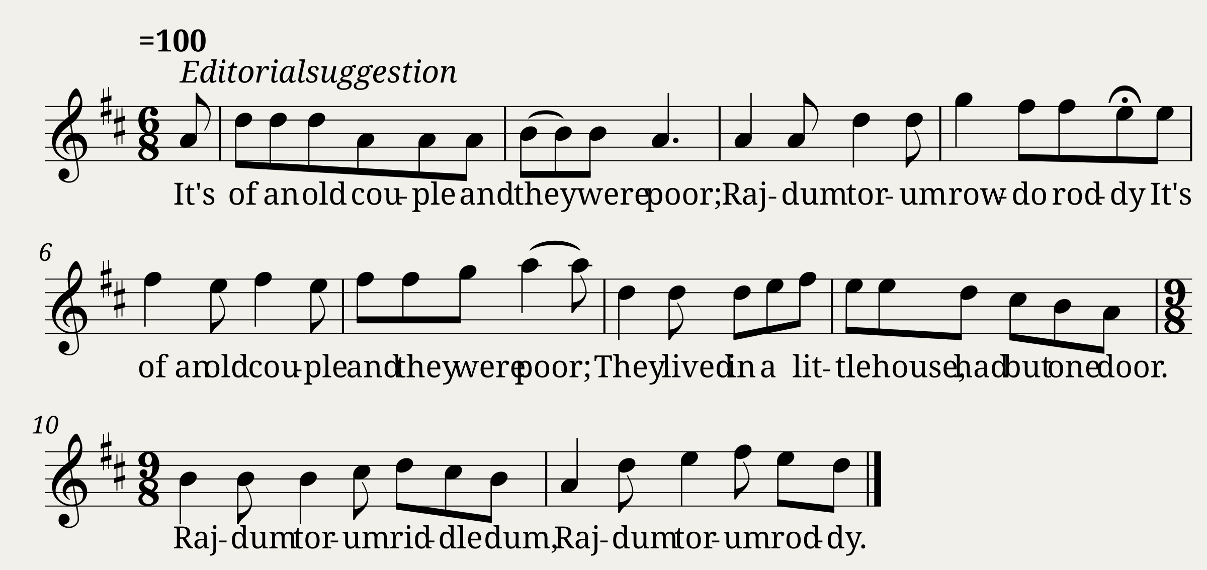 Transcribed by Simon Furey and Lewis Jones - RVW2/1/110 It's of an Old Couple