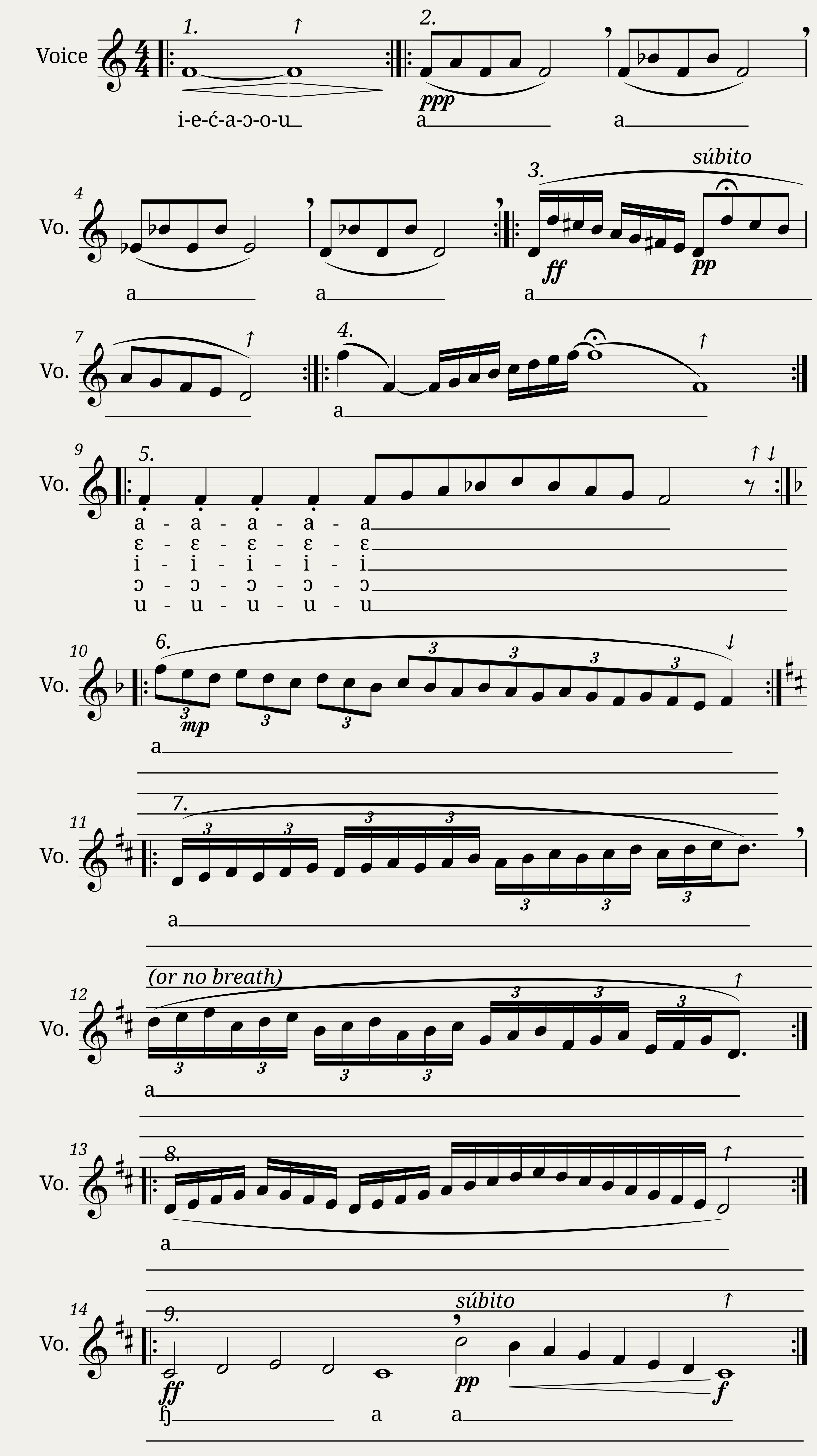 Daily Vocal Exercises — 1/2