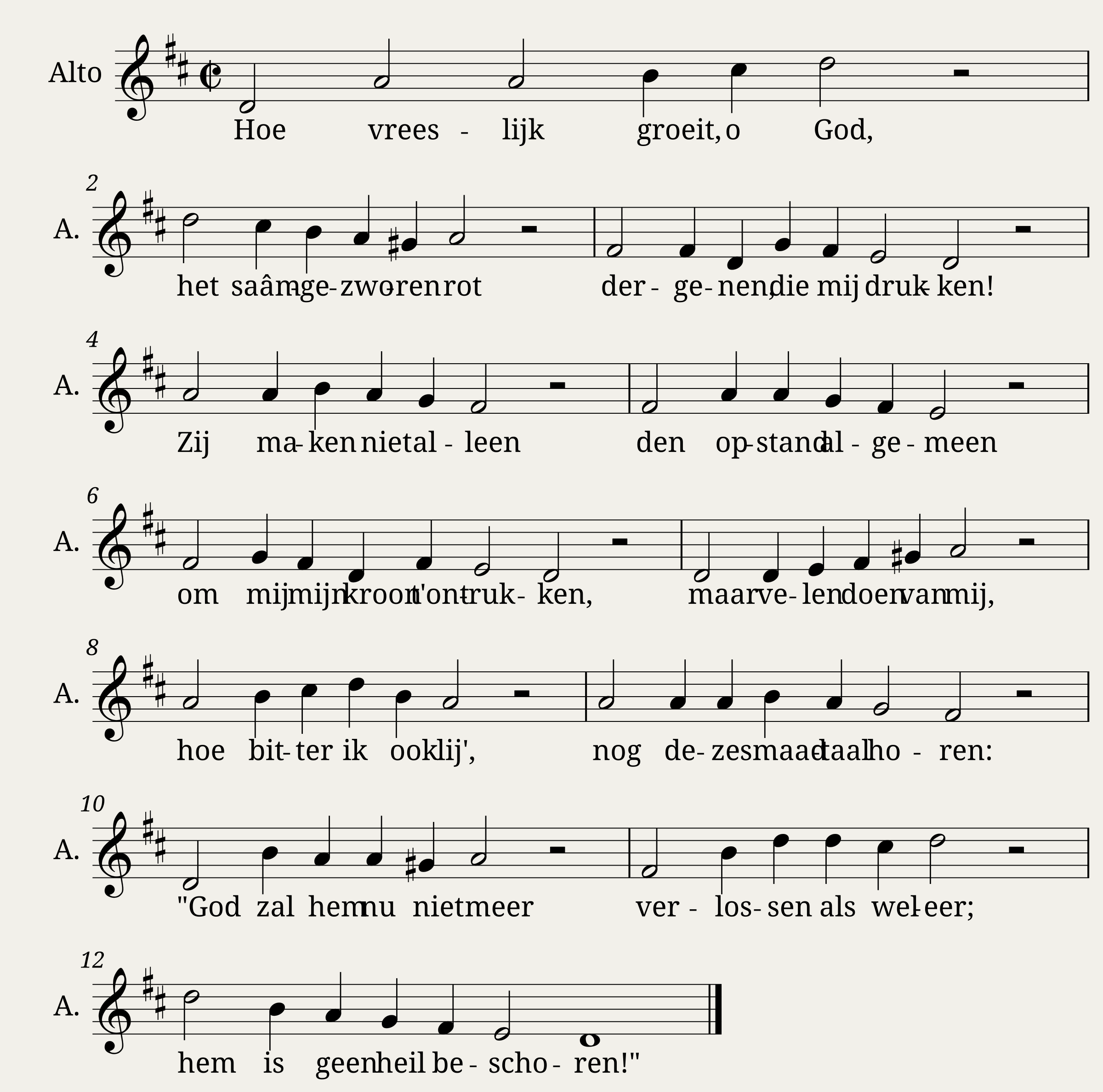 Psalm 3 - Hoe vreeslijk groeit o God