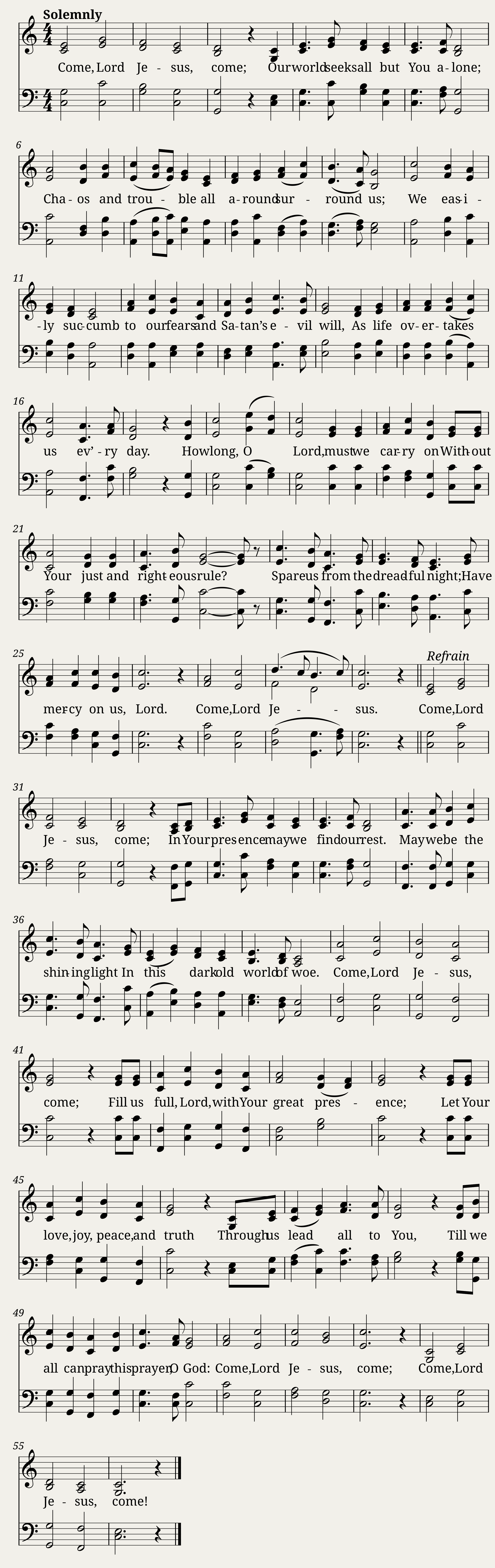 Come lord jesus come - Scott Werdebaugh