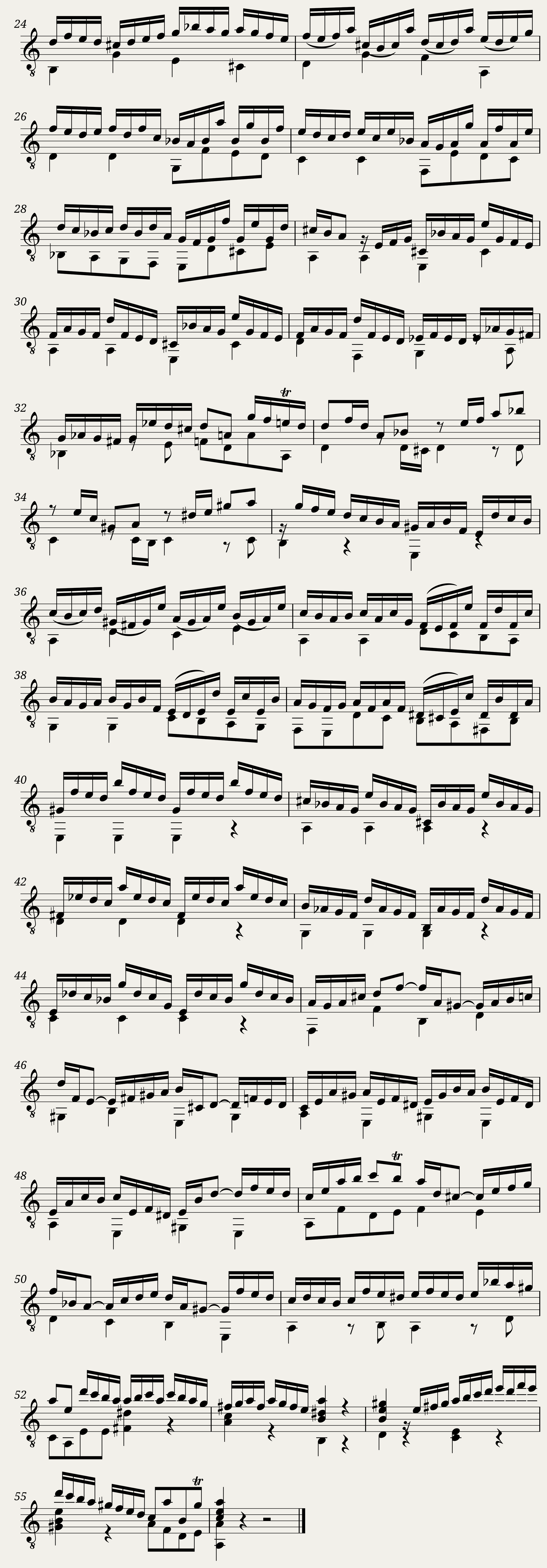 Suite in C Minor for Lute Prelude - BWV997 — 2/2