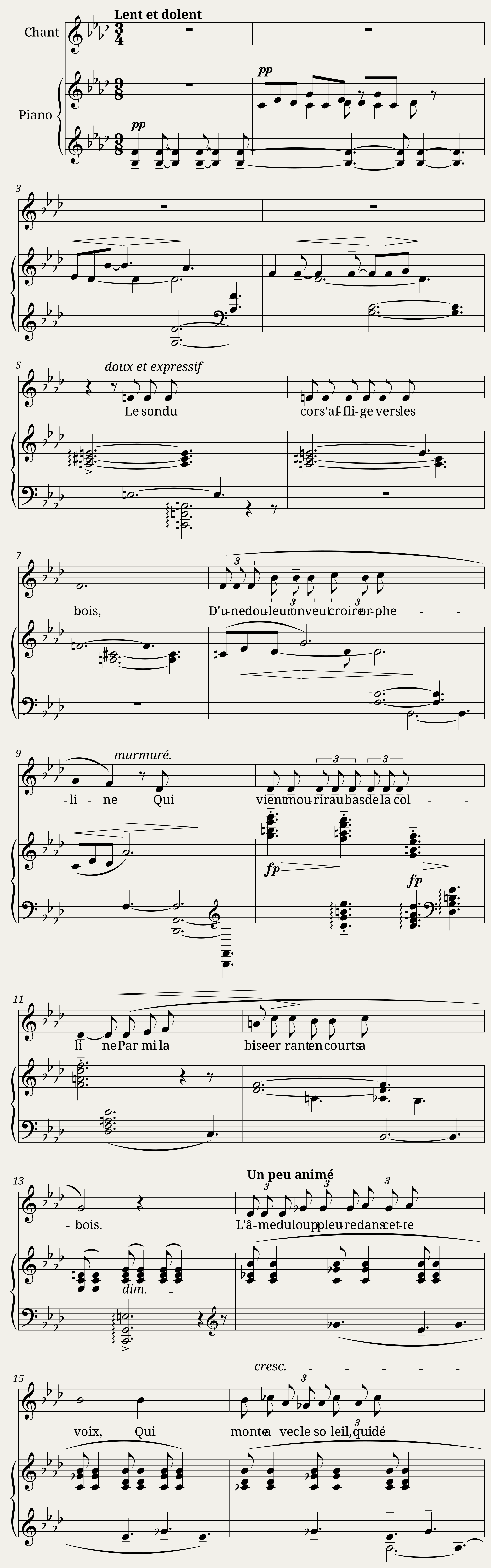 Le son du cor s'afflige vers les bois Claude Debussy — 1/4