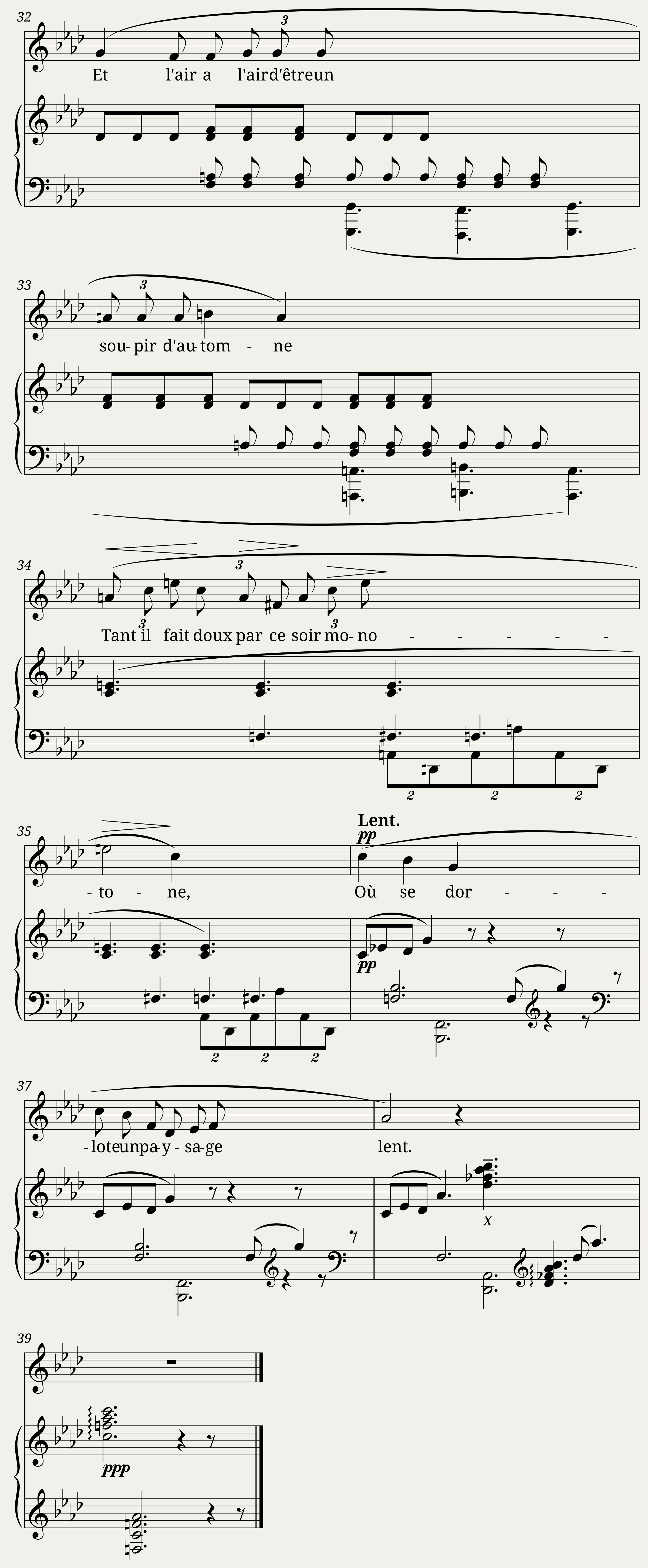 Le son du cor s'afflige vers les bois Claude Debussy — 4/4