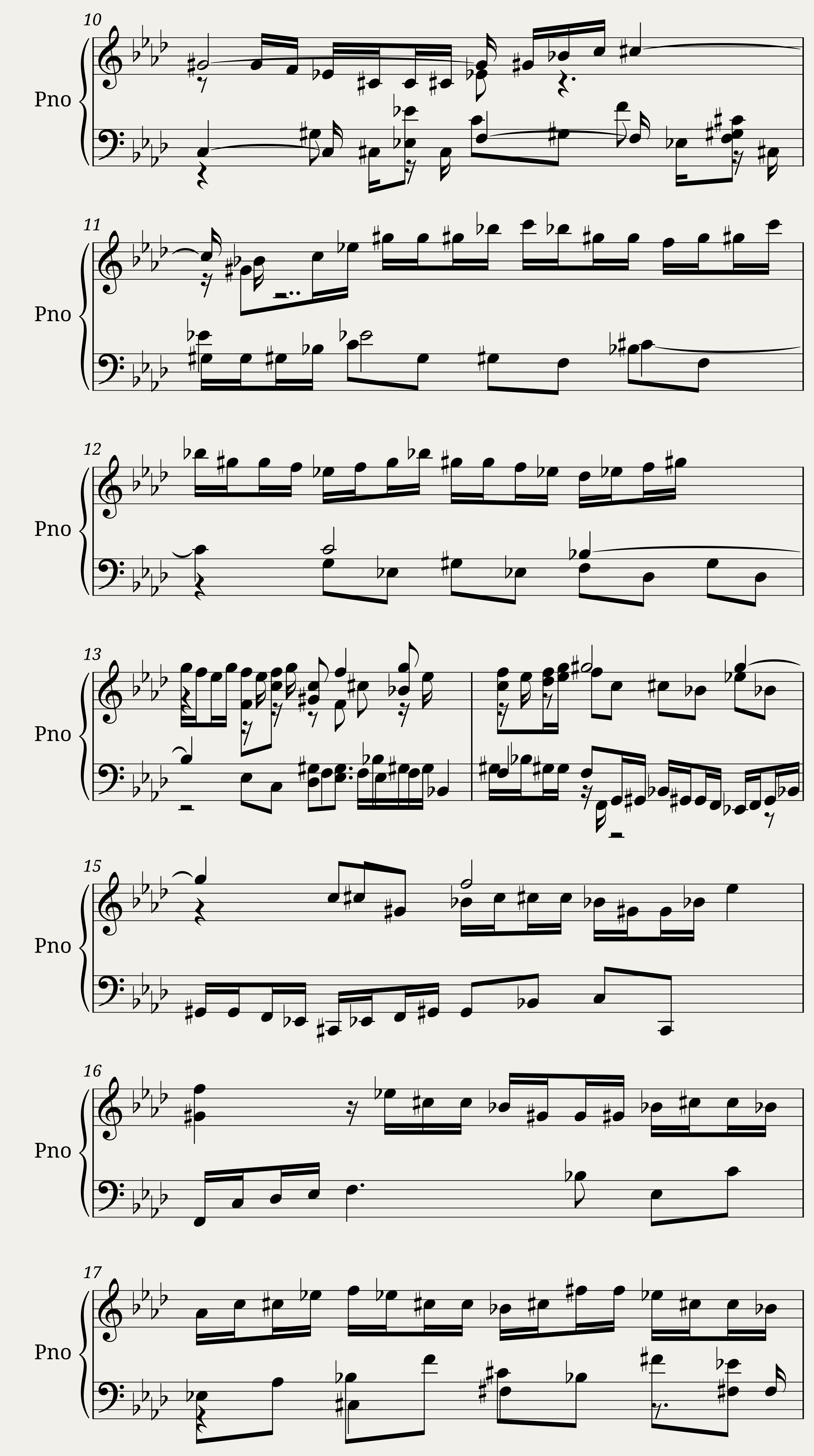 Das Wohltemperierte Clavier I, Fuga XVII — 2/4
