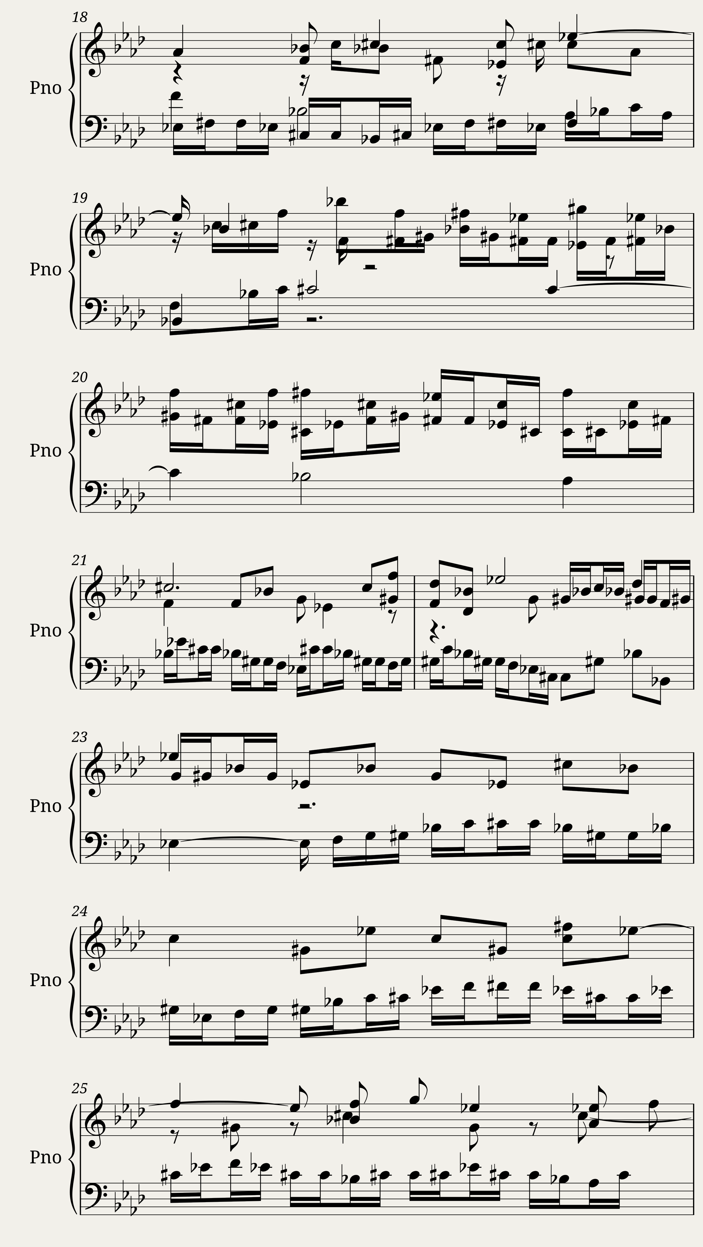 Das Wohltemperierte Clavier I, Fuga XVII — 3/4