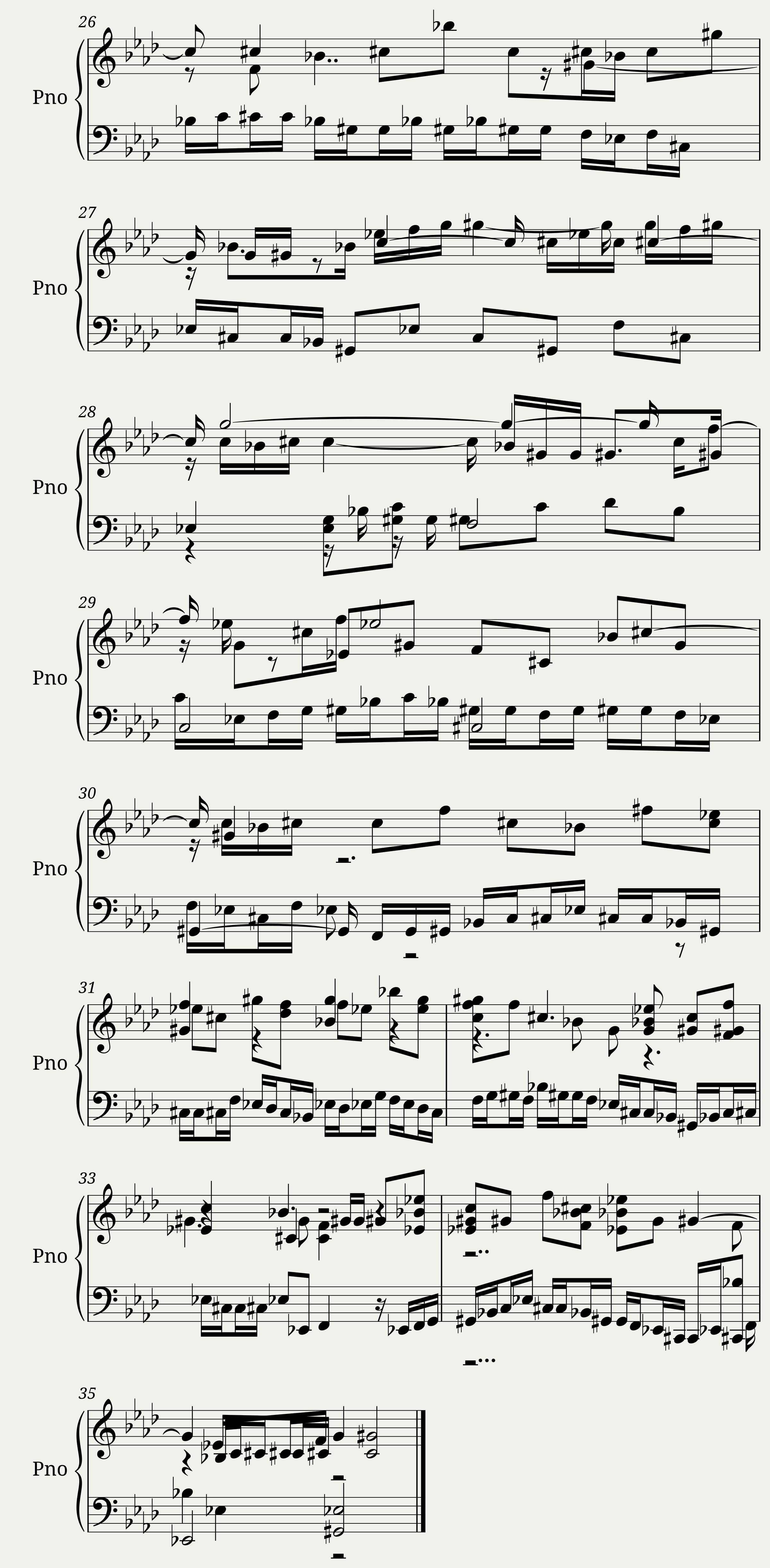 Das Wohltemperierte Clavier I, Fuga XVII — 4/4