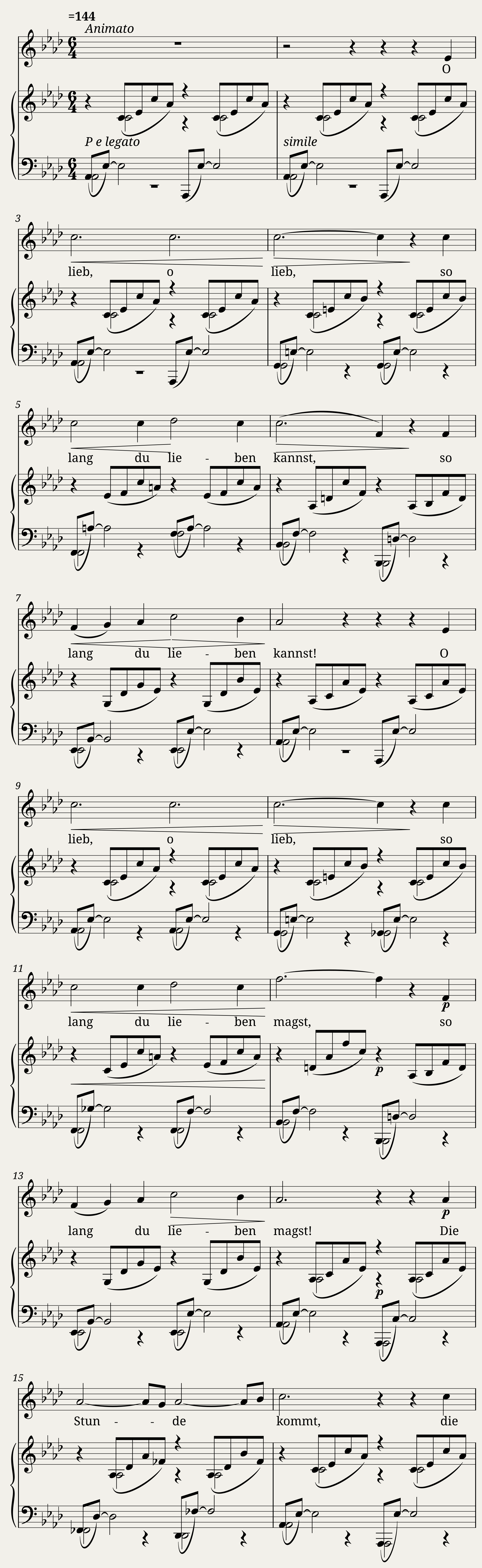 O lieb so lang du lieben kannst S.298 (Liszt Franz) — 1/8