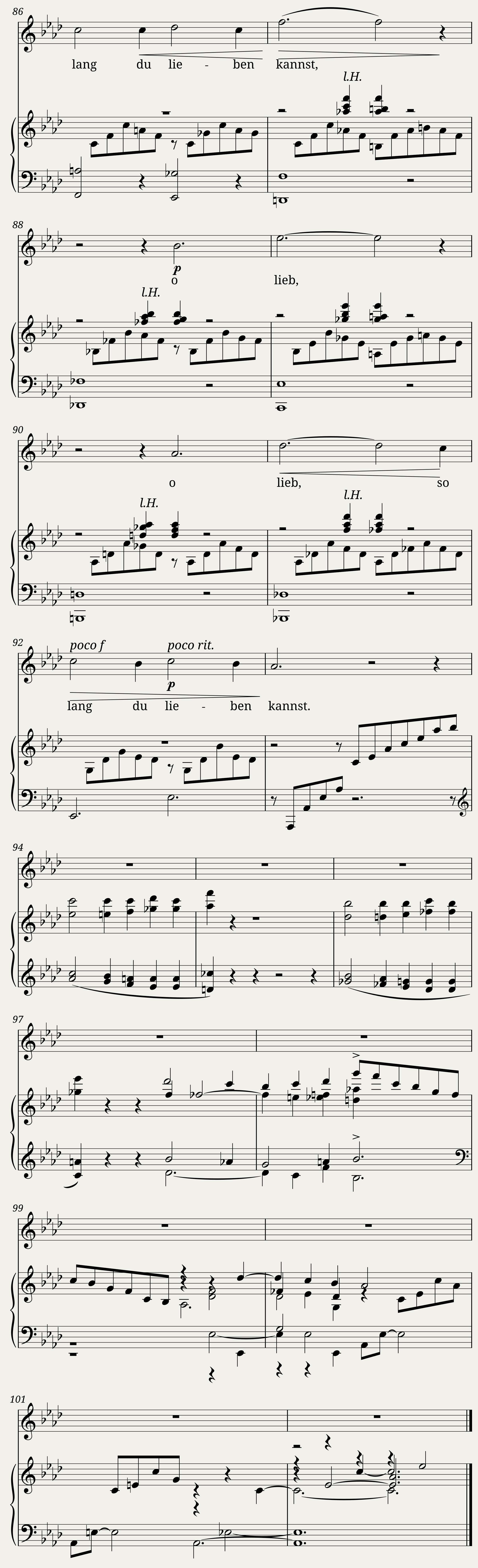 O lieb so lang du lieben kannst S.298 (Liszt Franz) — 8/8