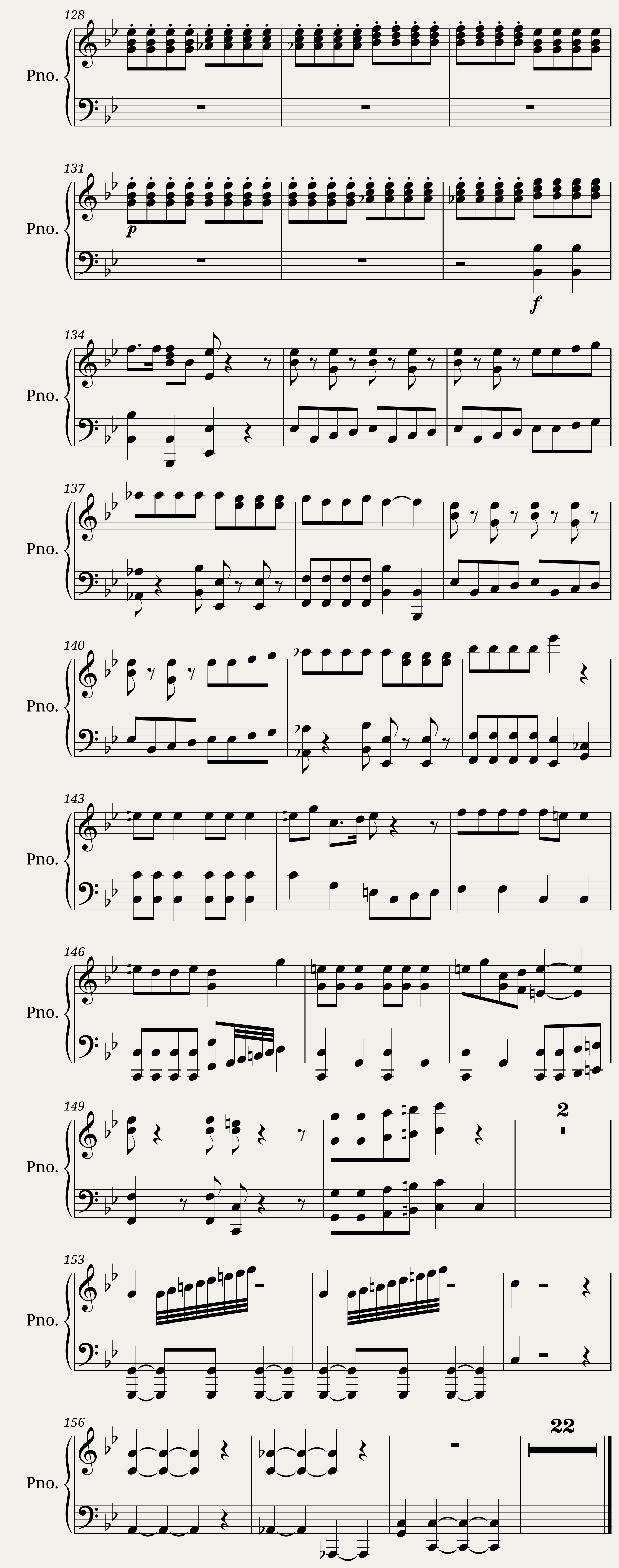 Holiday Flute Quartet Piano Part — 4/4