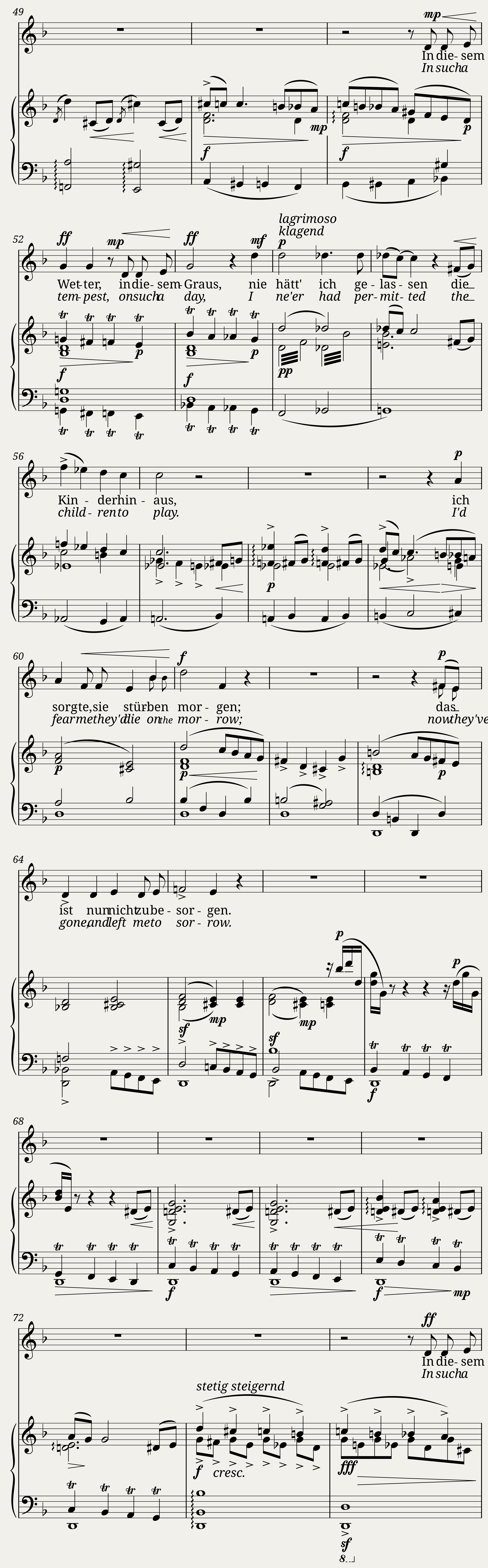 Mahler Gustav - Kindertotenlieder No.5 - In diesem Wetter — 3/6