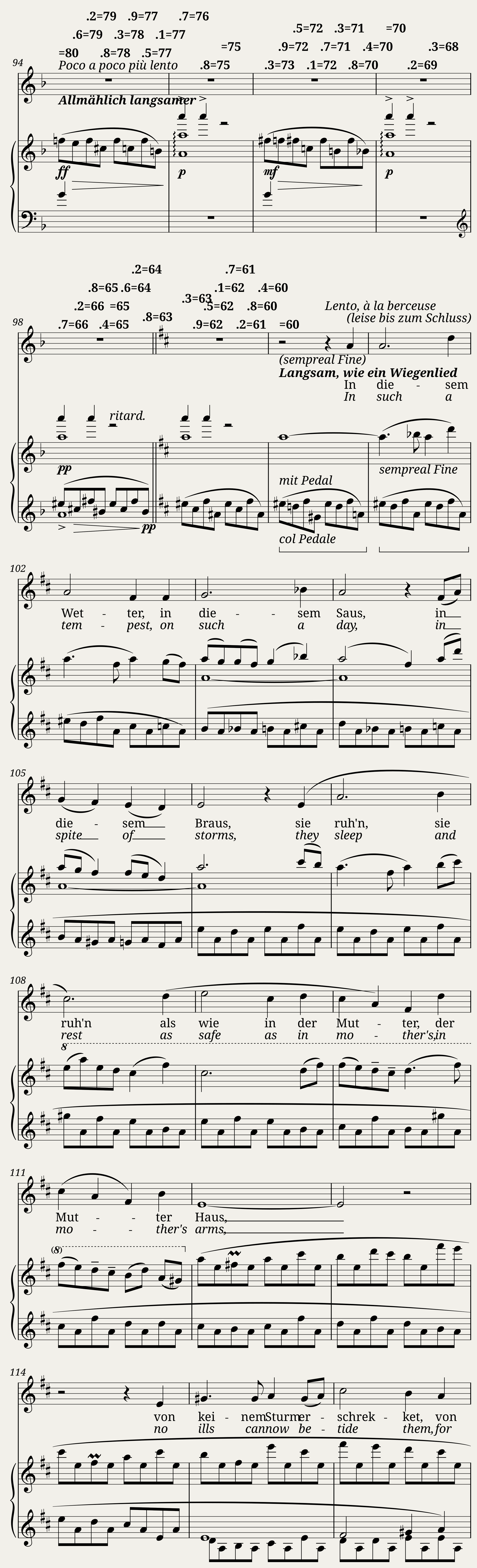 Mahler Gustav - Kindertotenlieder No.5 - In diesem Wetter — 5/6