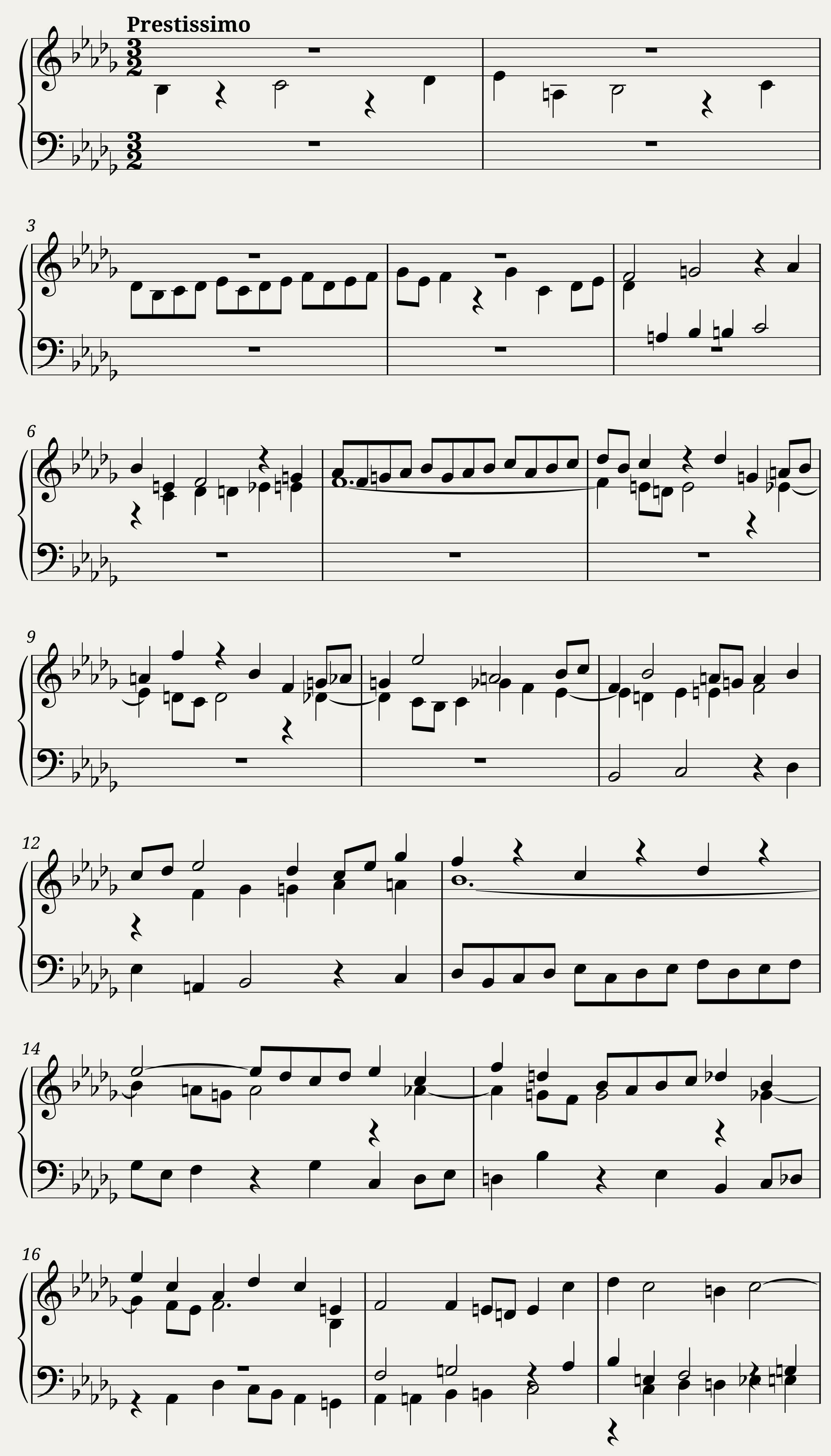 BWV 891 The Well-Tempered Clavier Part II Fuga XXII — 1/6