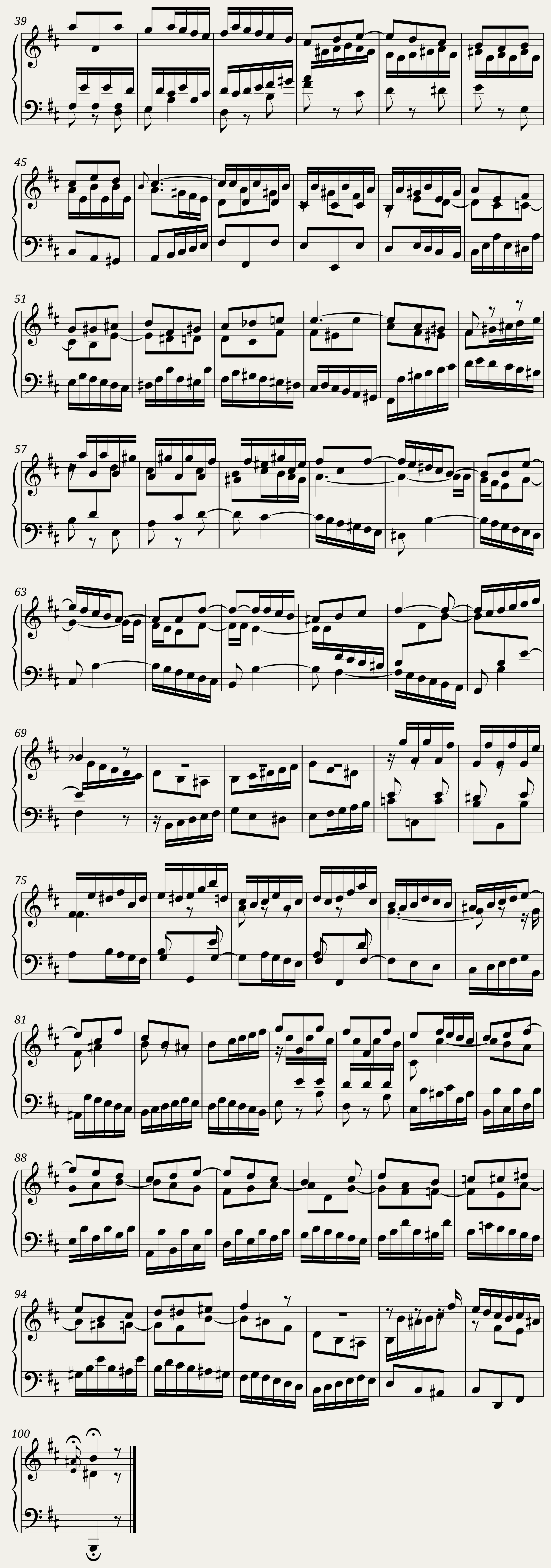 BWV 891 The Well-Tempered Clavier Part II Fuga XXII — 2/6