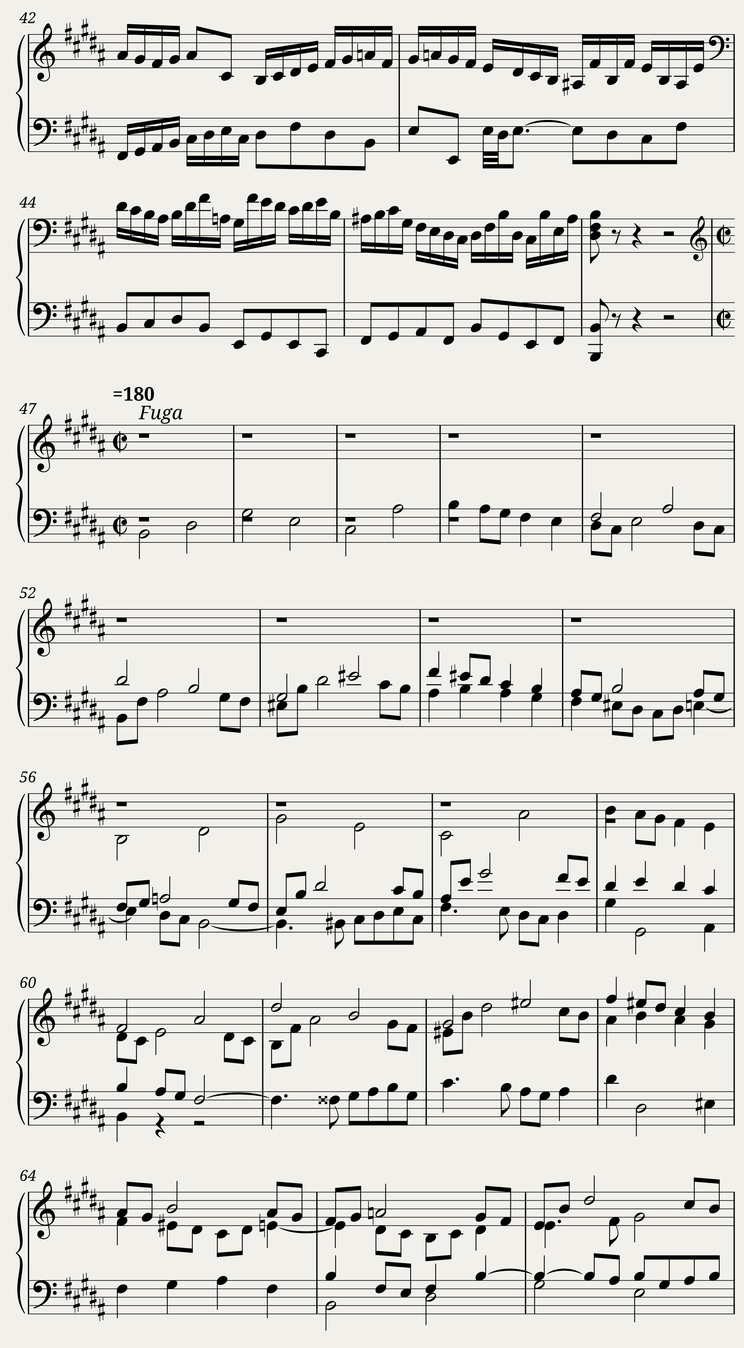 BWV 891 The Well-Tempered Clavier Part II Fuga XXII — 3/6