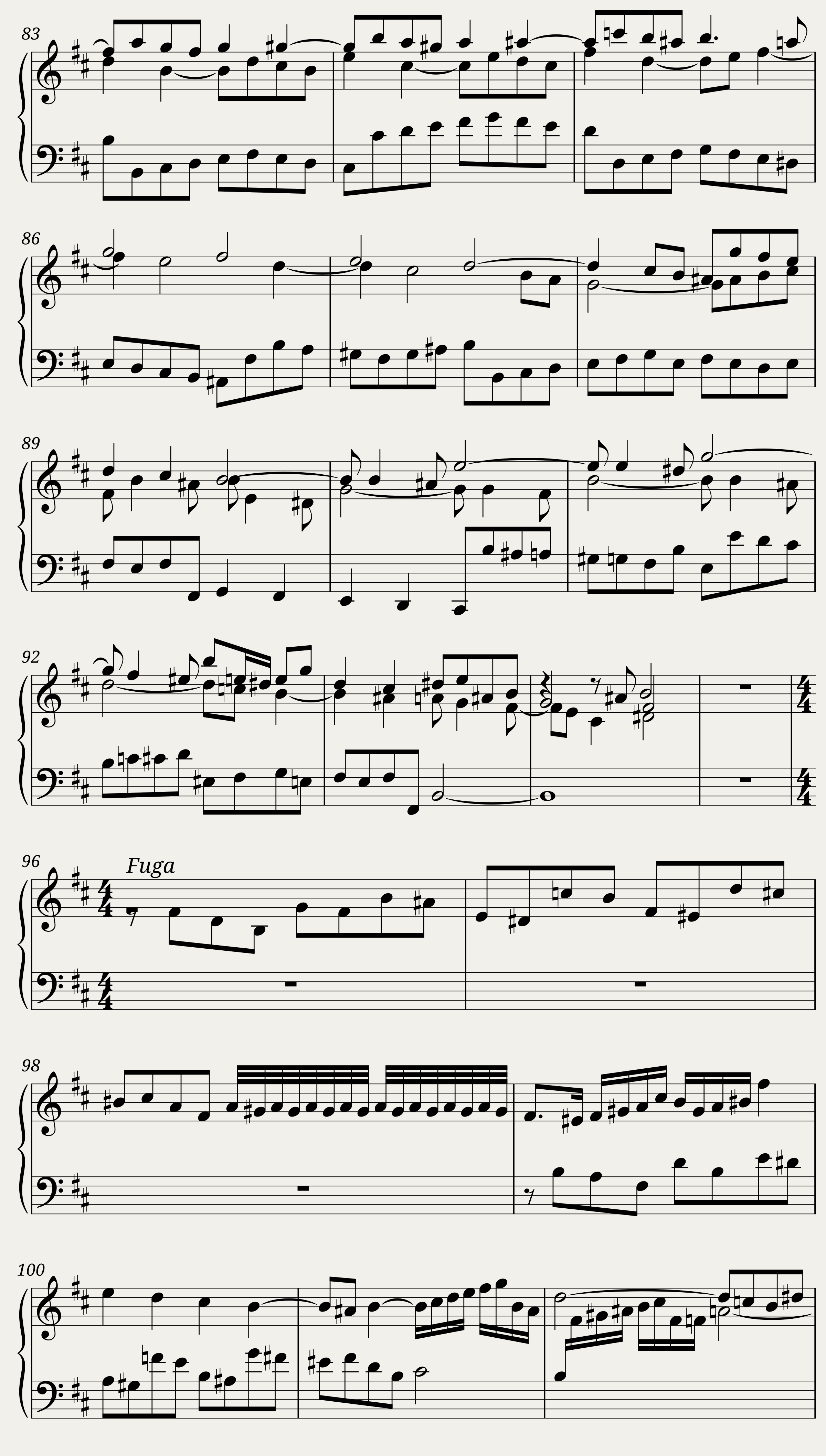 BWV 869: The Well-tempered Clavier Book I - XXIV (A = 415 Hz) — 5/9