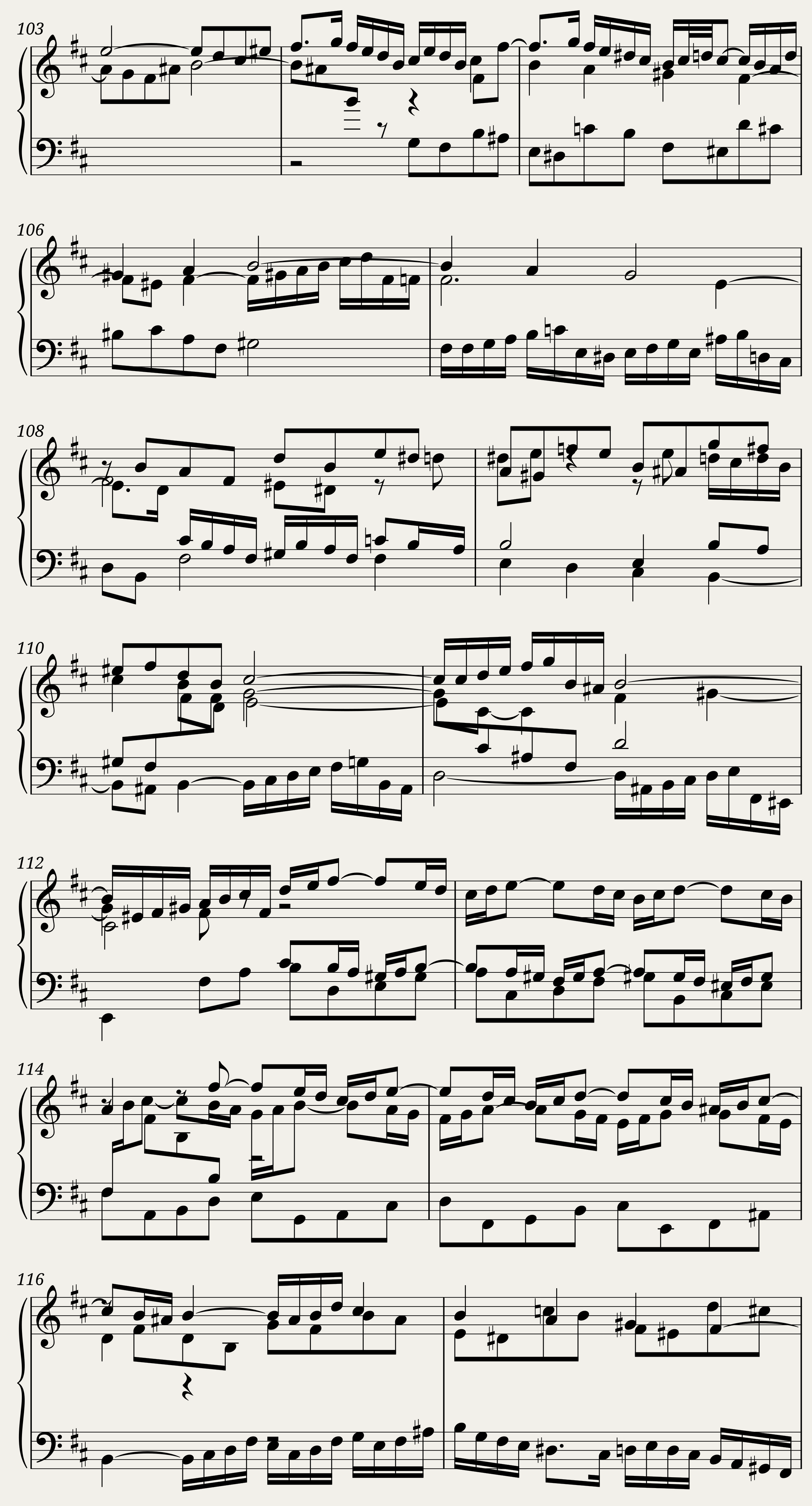 BWV 869: The Well-tempered Clavier Book I - XXIV (A = 415 Hz) — 6/9