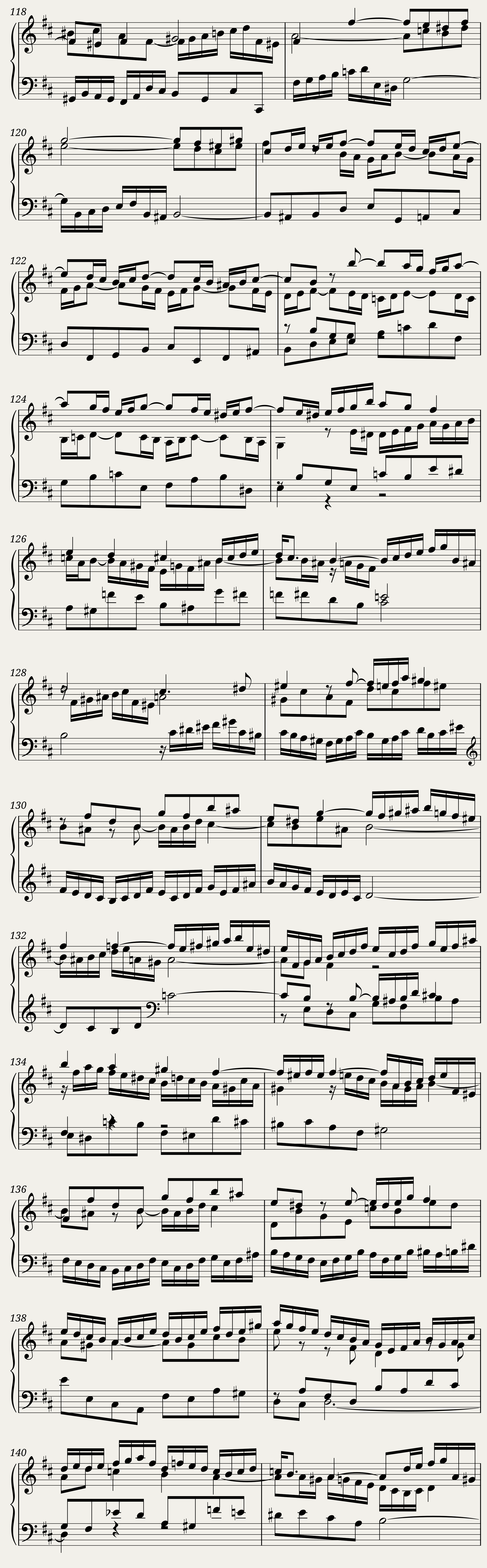 BWV 869: The Well-tempered Clavier Book I - XXIV (A = 415 Hz) — 7/9