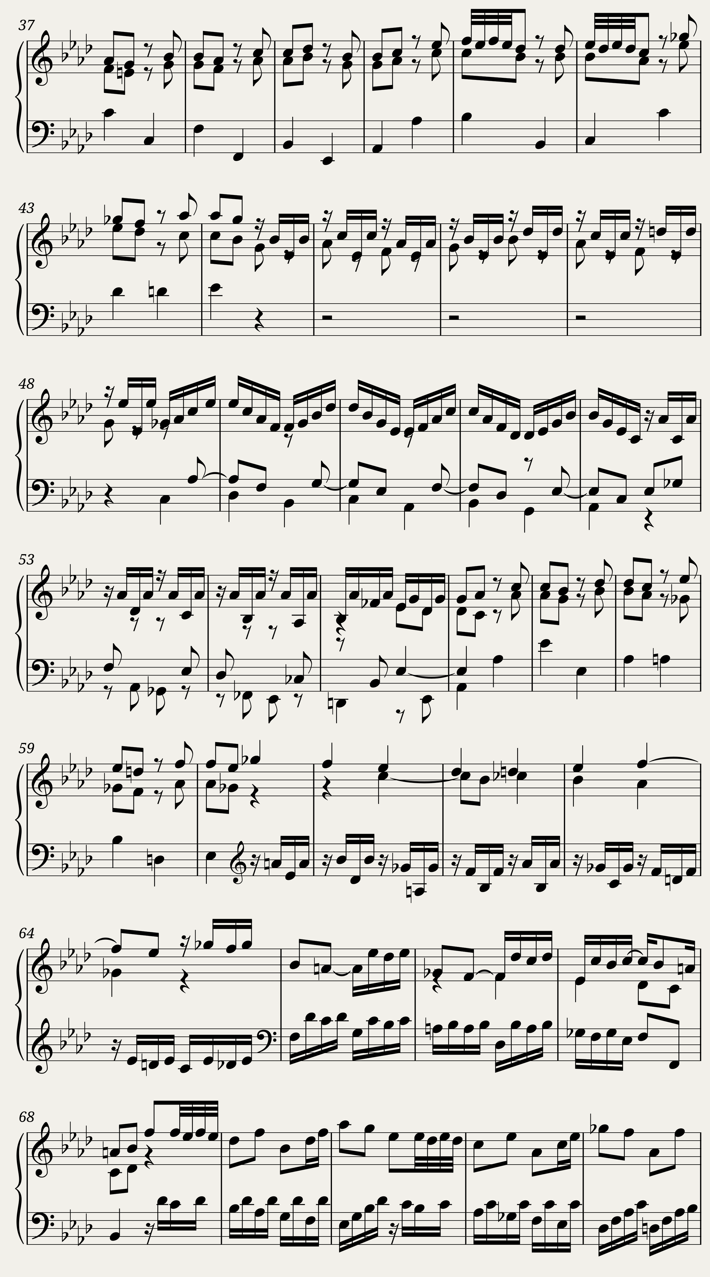 BWV 882: The Well-tempered Clavier Book II - XIII (A = 415 Hz) — 2/8