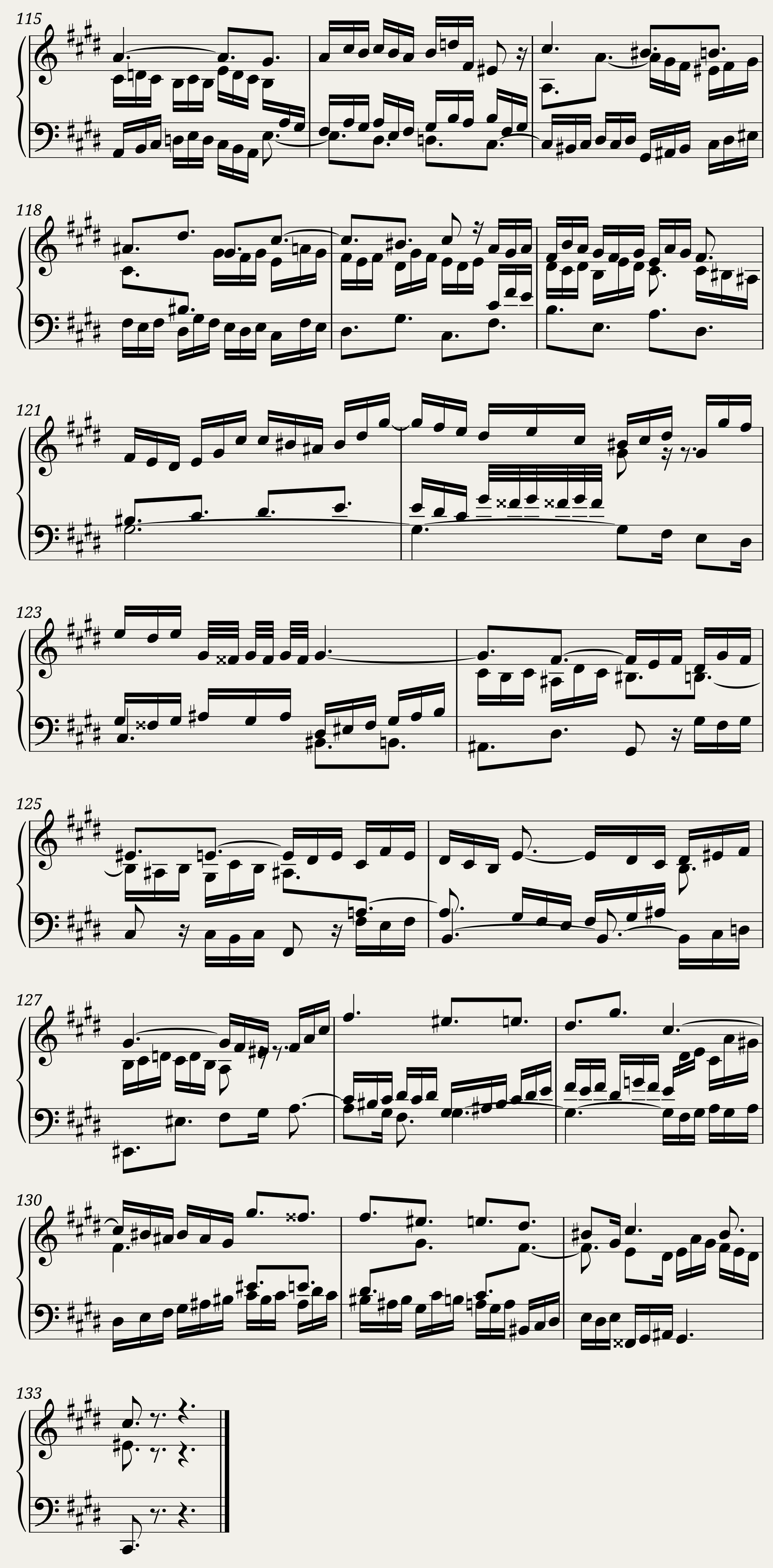 BWV 882: The Well-tempered Clavier Book II - XIII (A = 415 Hz) — 8/8