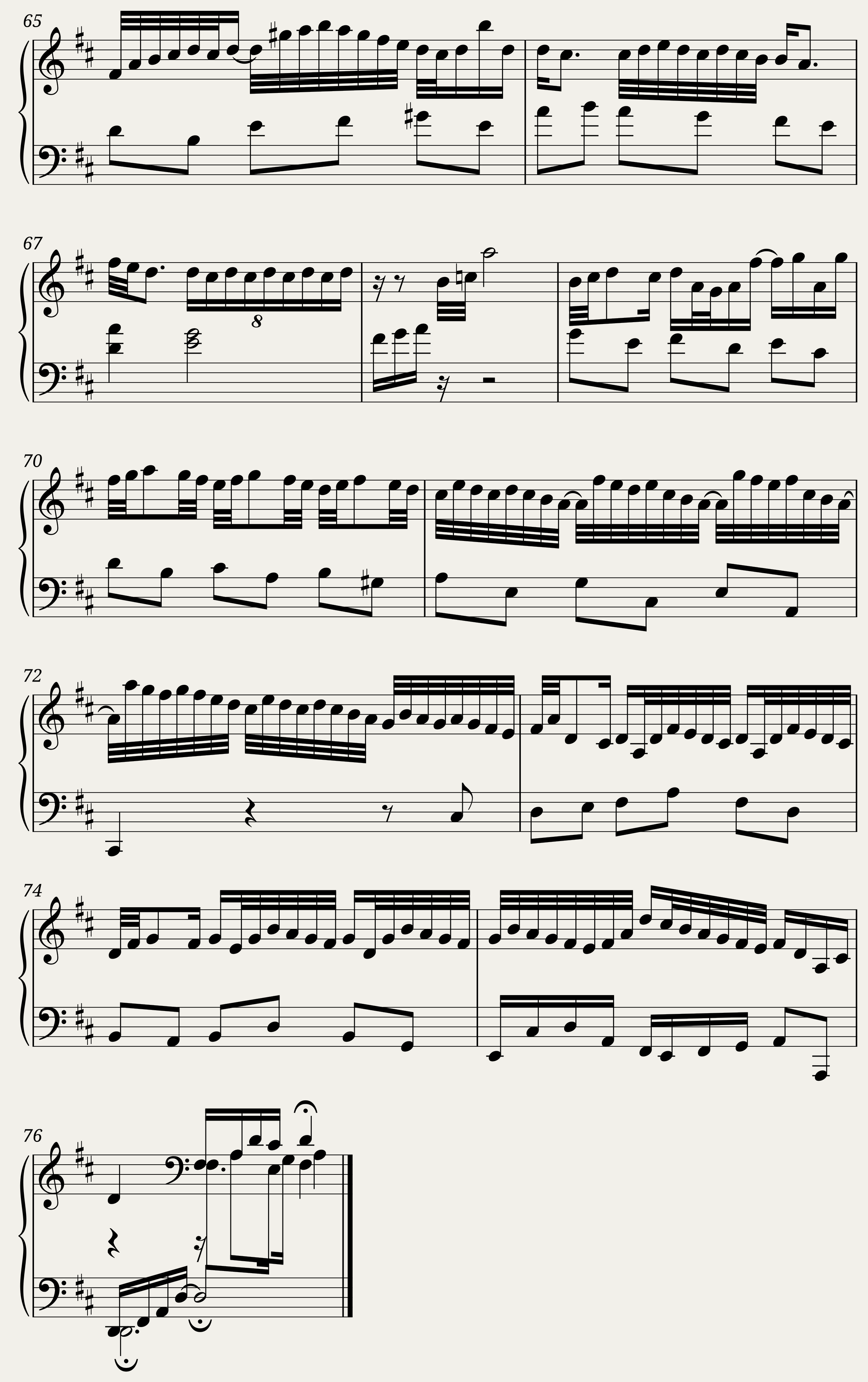 BWV 828 Partita IV Sarabande — 5/5