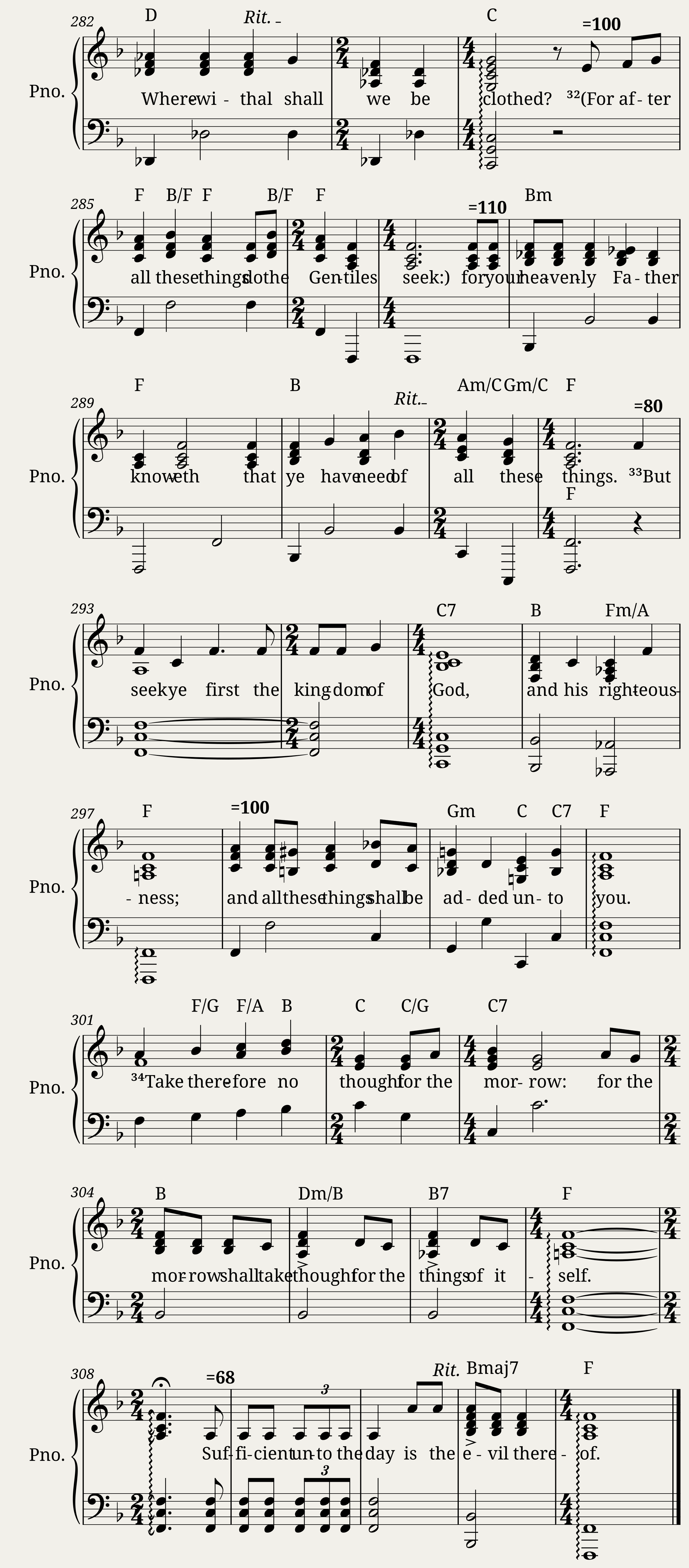 Matthew 6:1-34 Scripture Song — 11/11