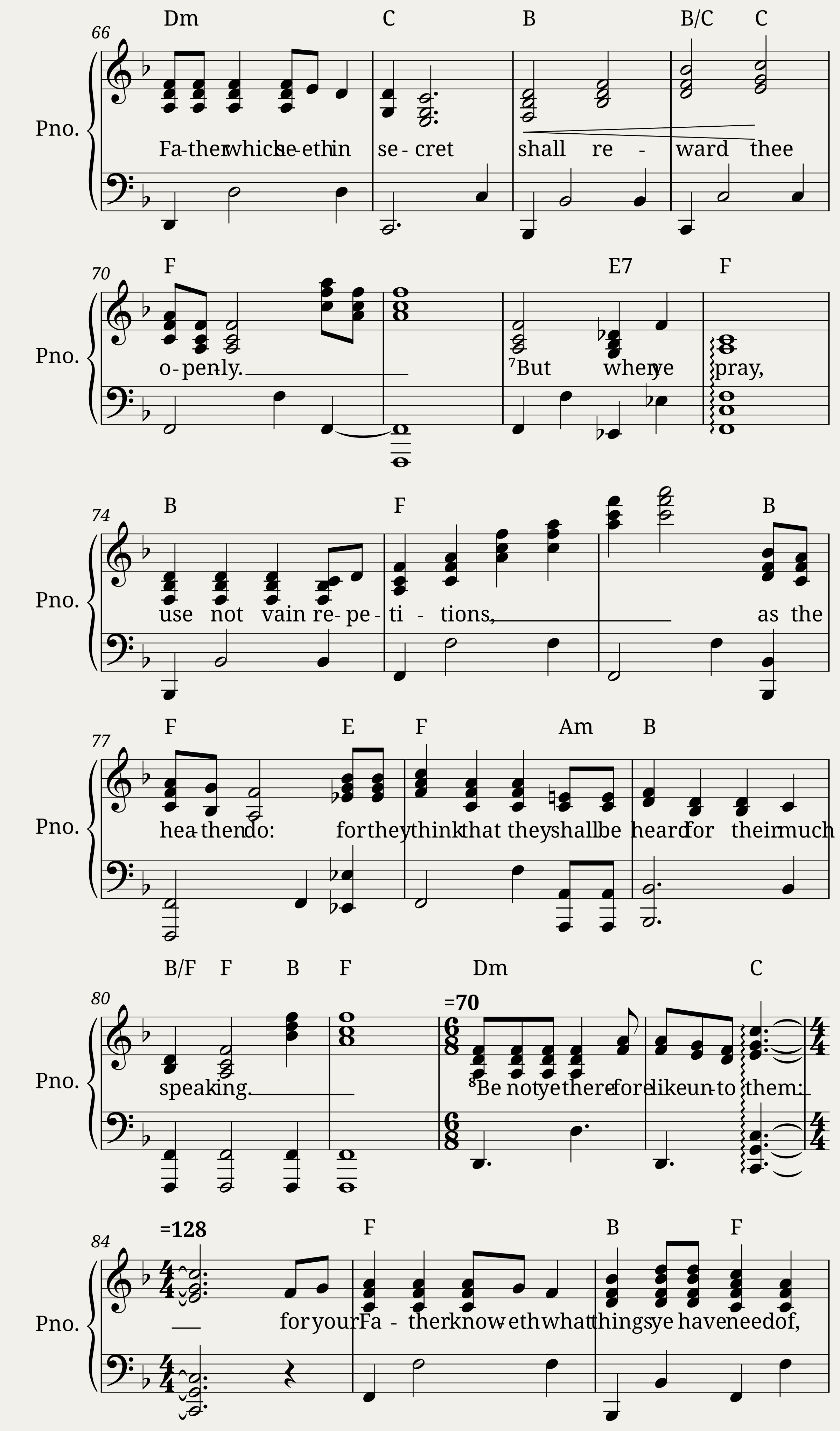 Matthew 6:1-34 Scripture Song — 3/11