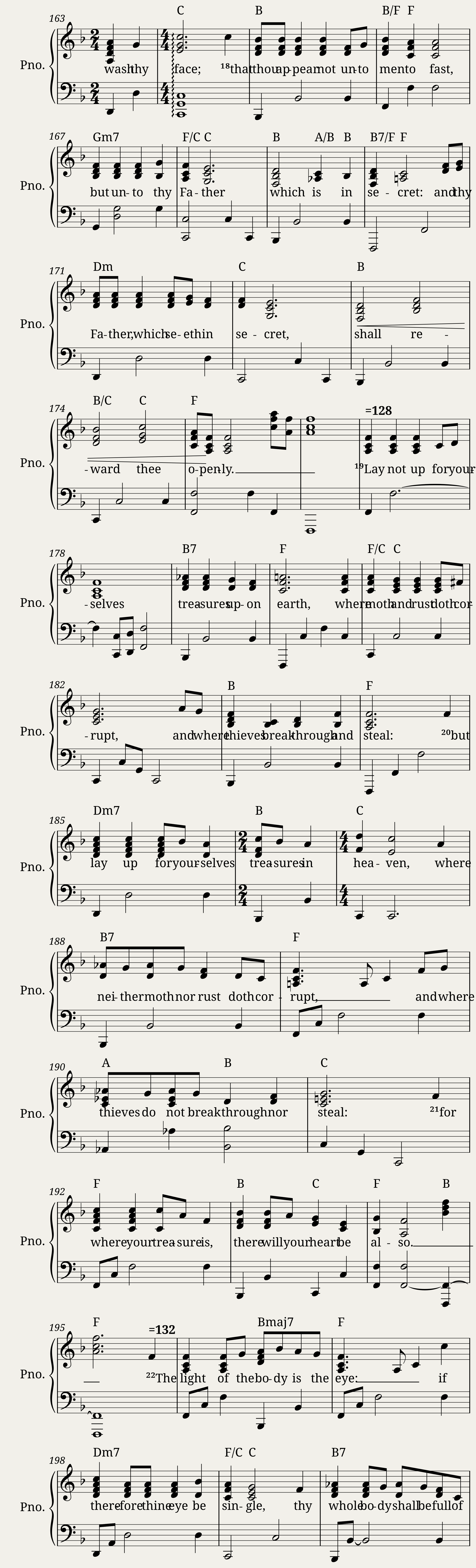 Matthew 6:1-34 Scripture Song — 7/11