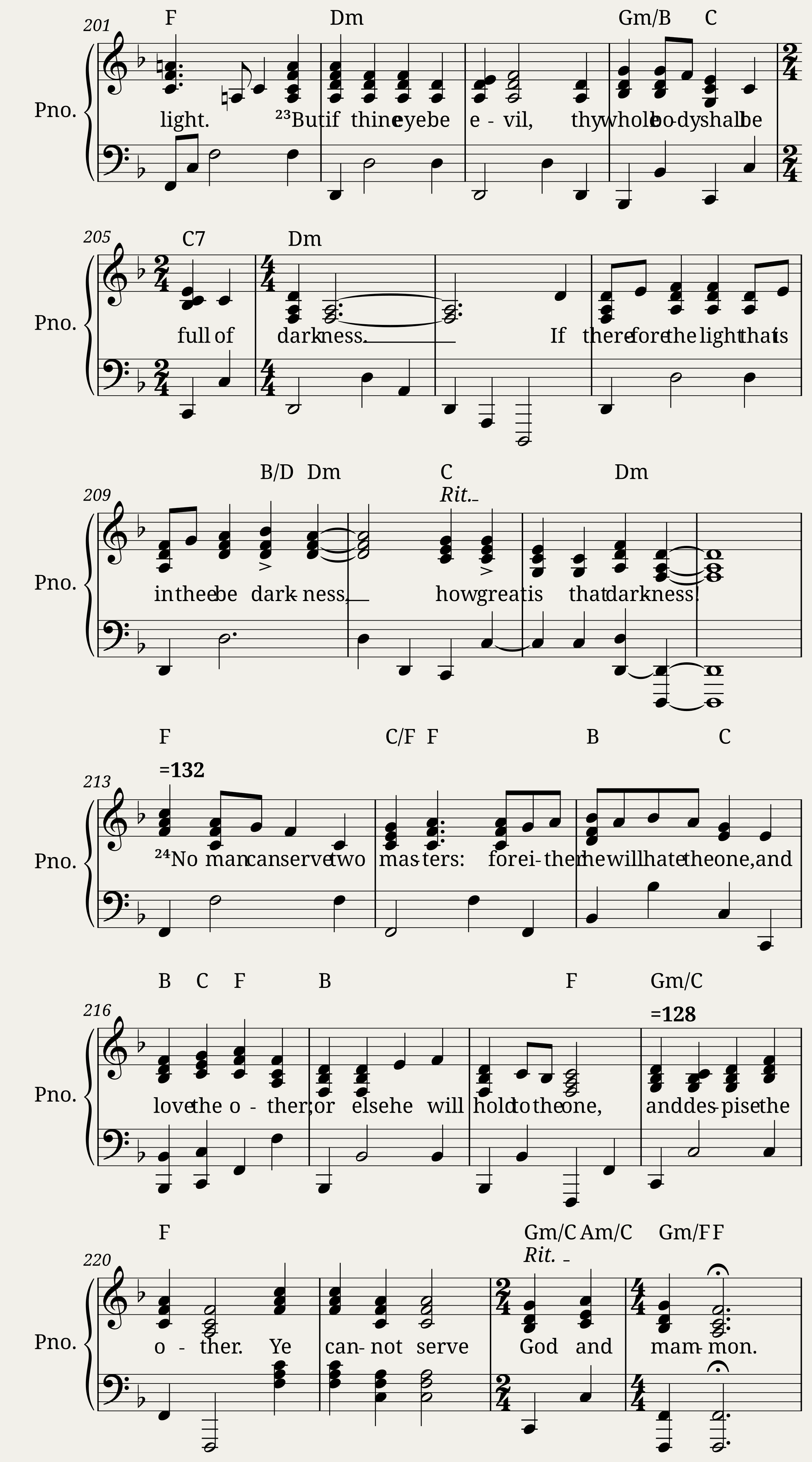 Matthew 6:1-34 Scripture Song — 8/11