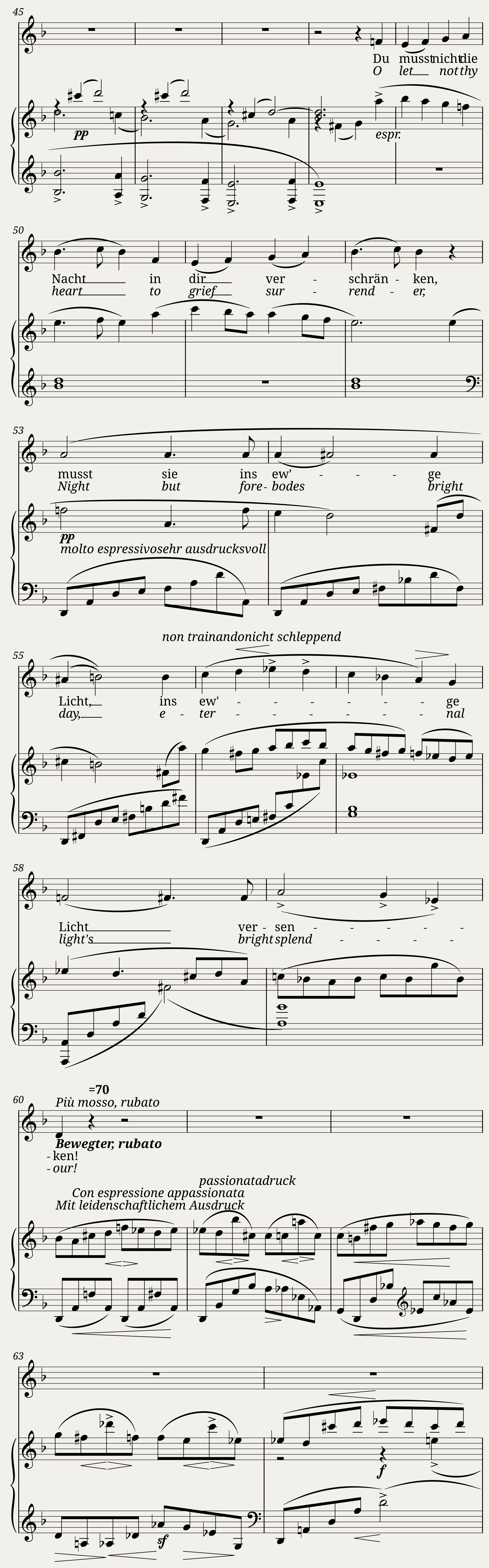 Mahler Gustav - Kindertotenlieder No.1 - Nun will die Sonn so hell aufgehn! — 3/4