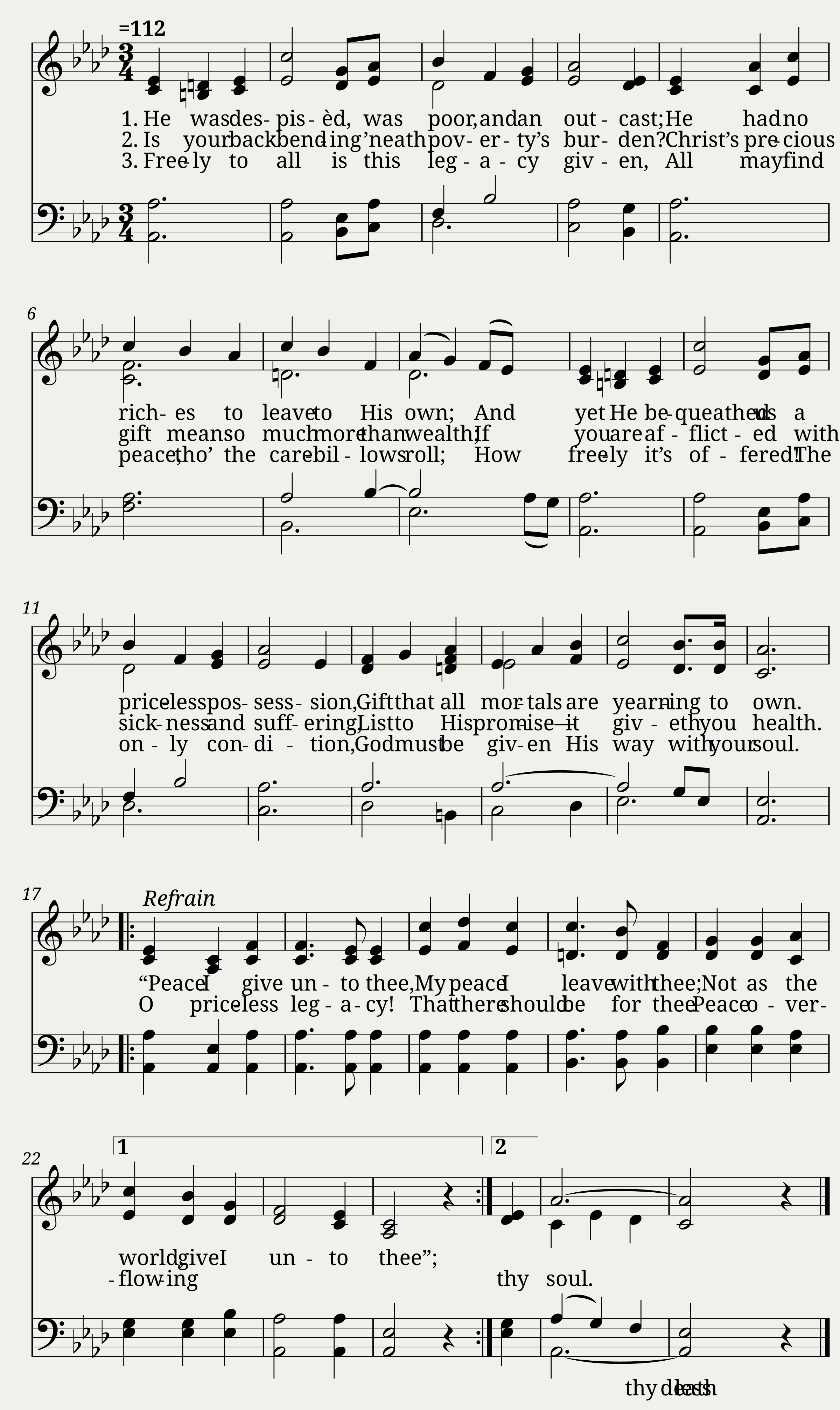 Peace i leave with you - Frances Abernathy