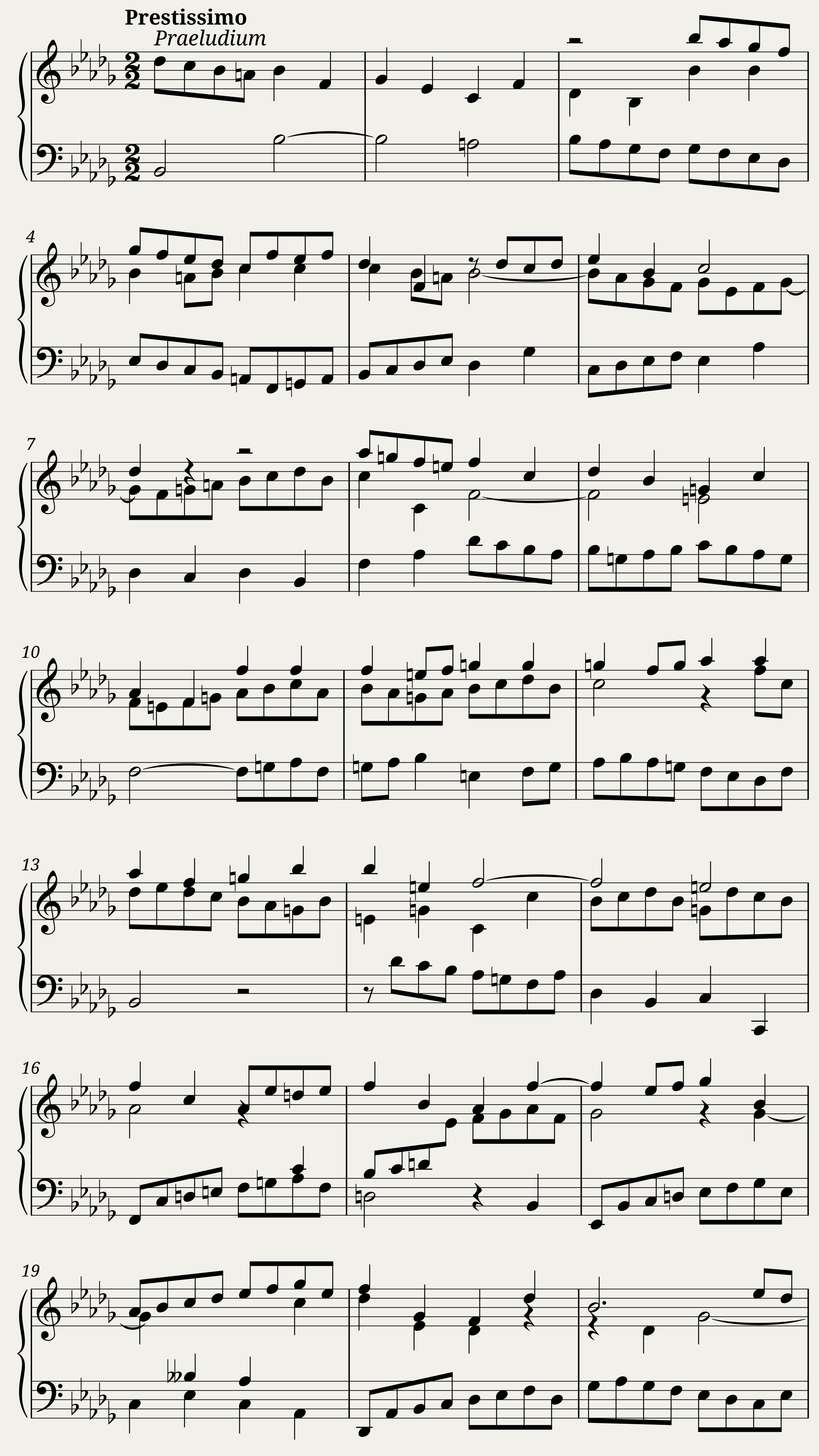 BWV 891: The Well-tempered Clavier Book II - XXII (A = 415 Hz) — 1/10