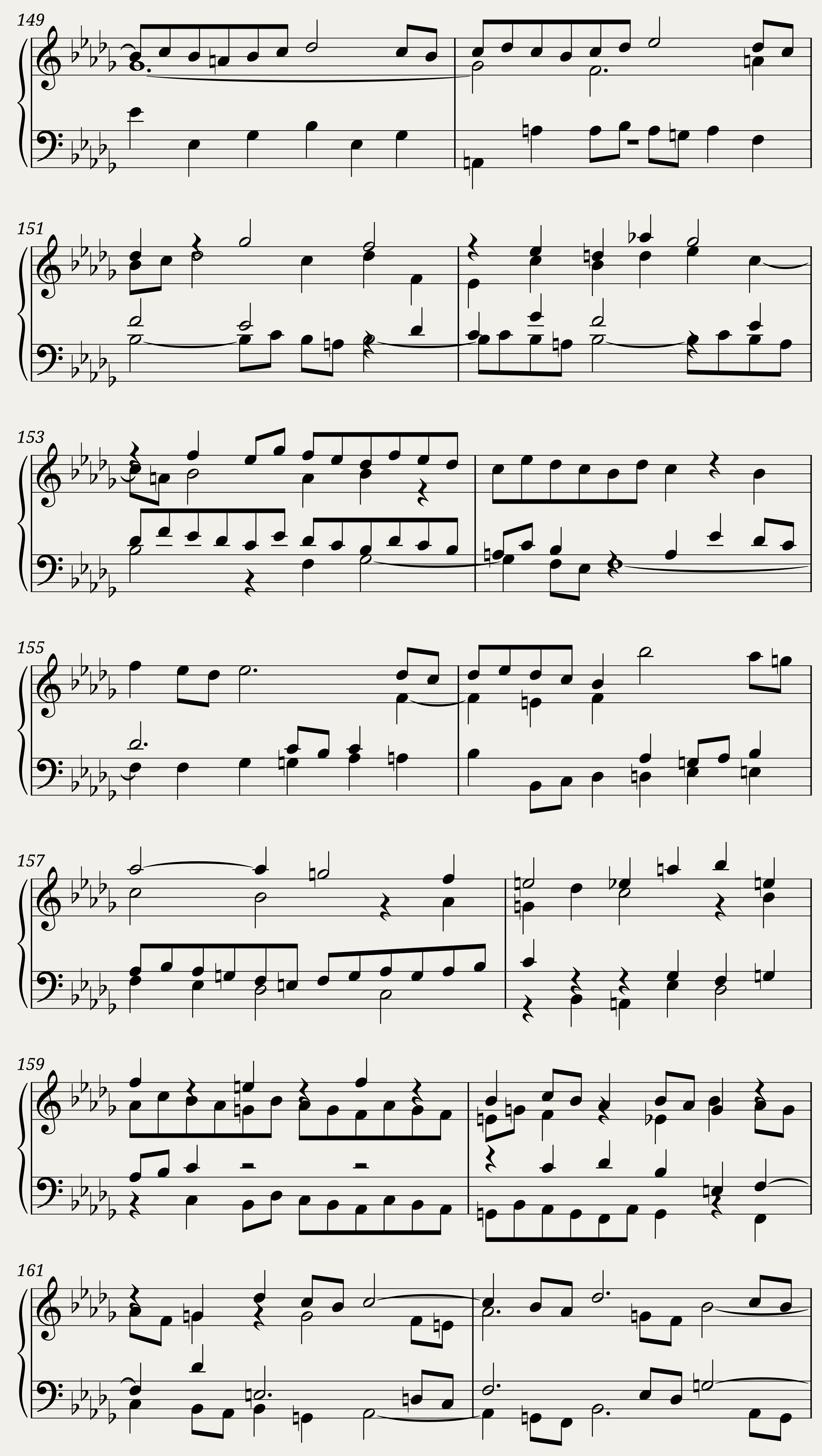 BWV 891: The Well-tempered Clavier Book II - XXII (A = 415 Hz) — 9/10