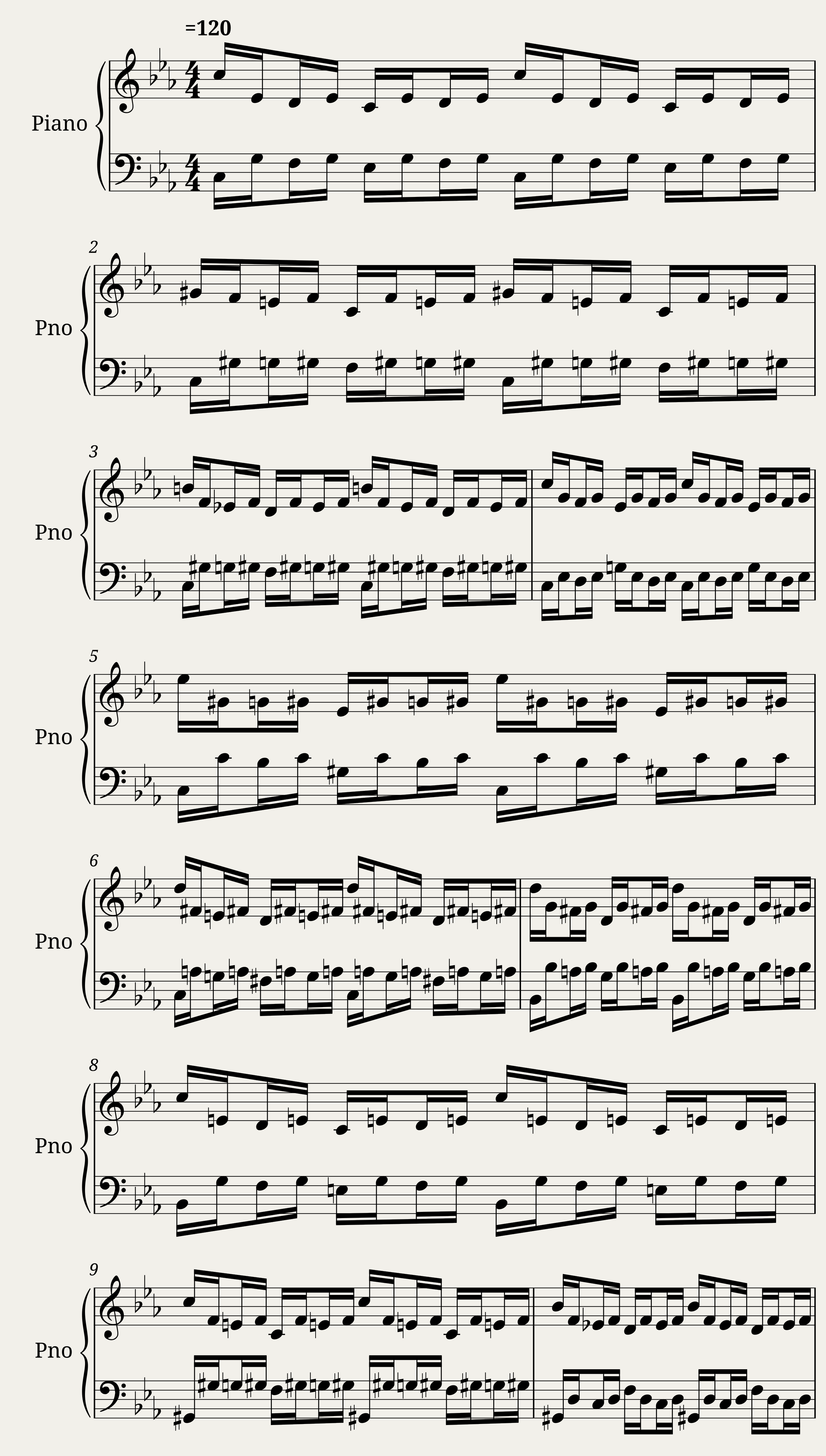 Das Wohltemperierte Clavier I, Praeludium II — 1/3