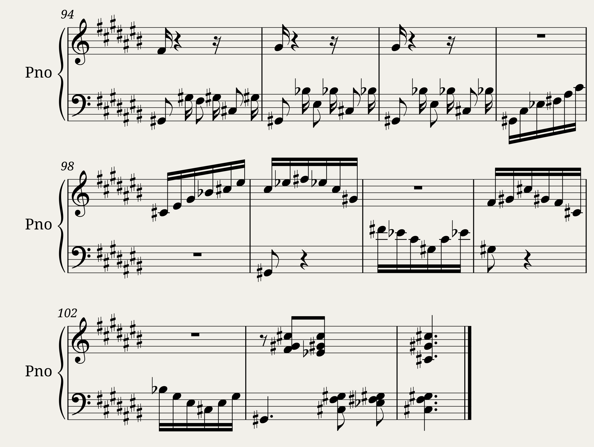Das Wohltemperierte Clavier I, Praeludium II — 3/3