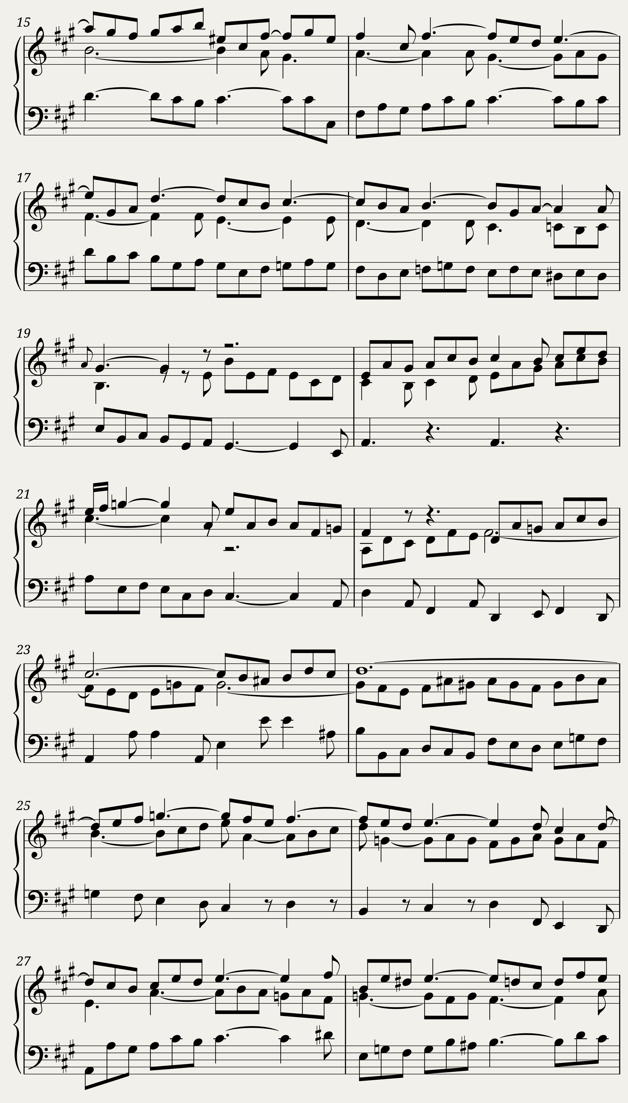 BWV 888: The Well-tempered Clavier Book II - XIX (A = 415 Hz) - Harpsichord sound — 2/5