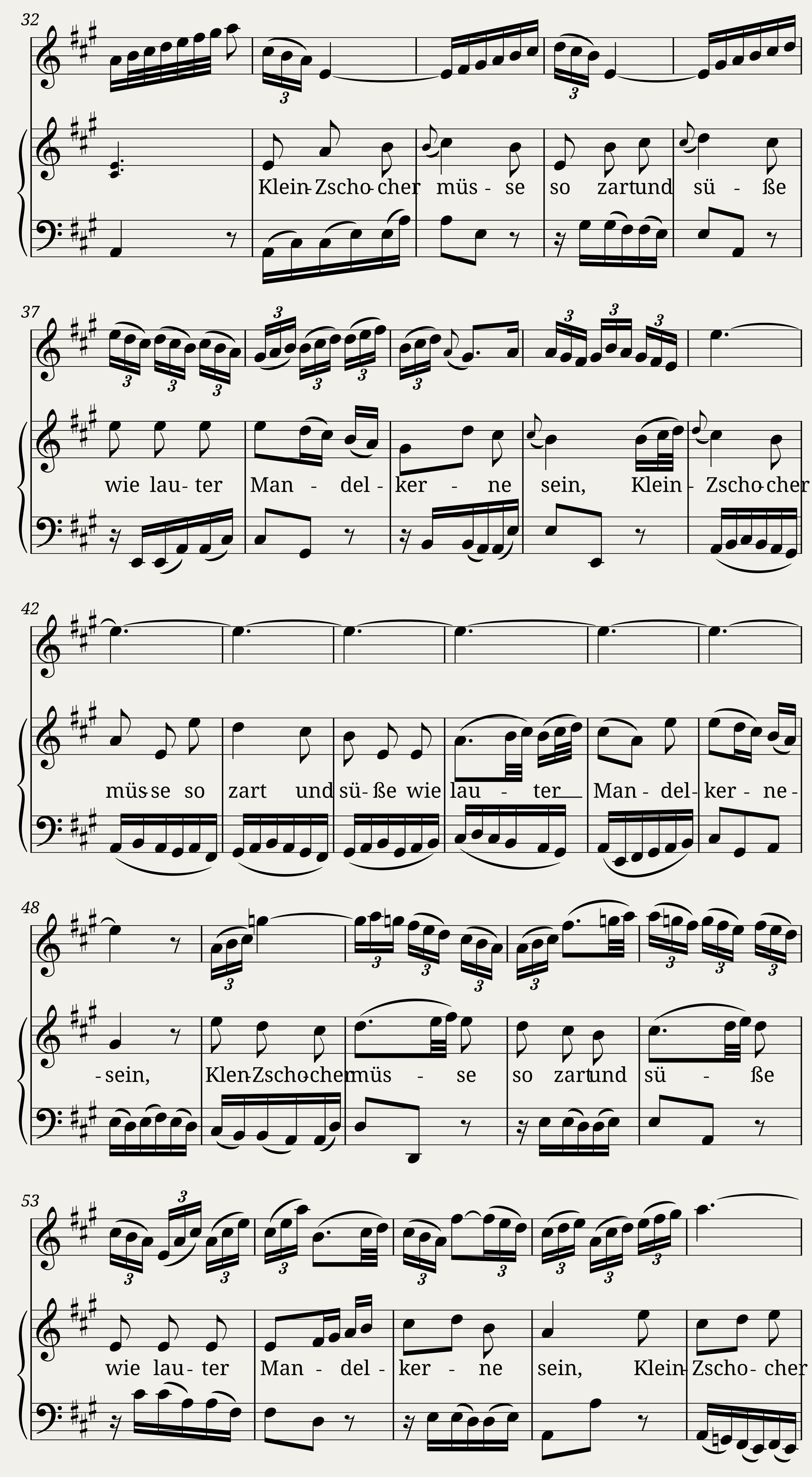 Klein-Zschocher müsse so zart und süße BWV 212/14 — 2/4