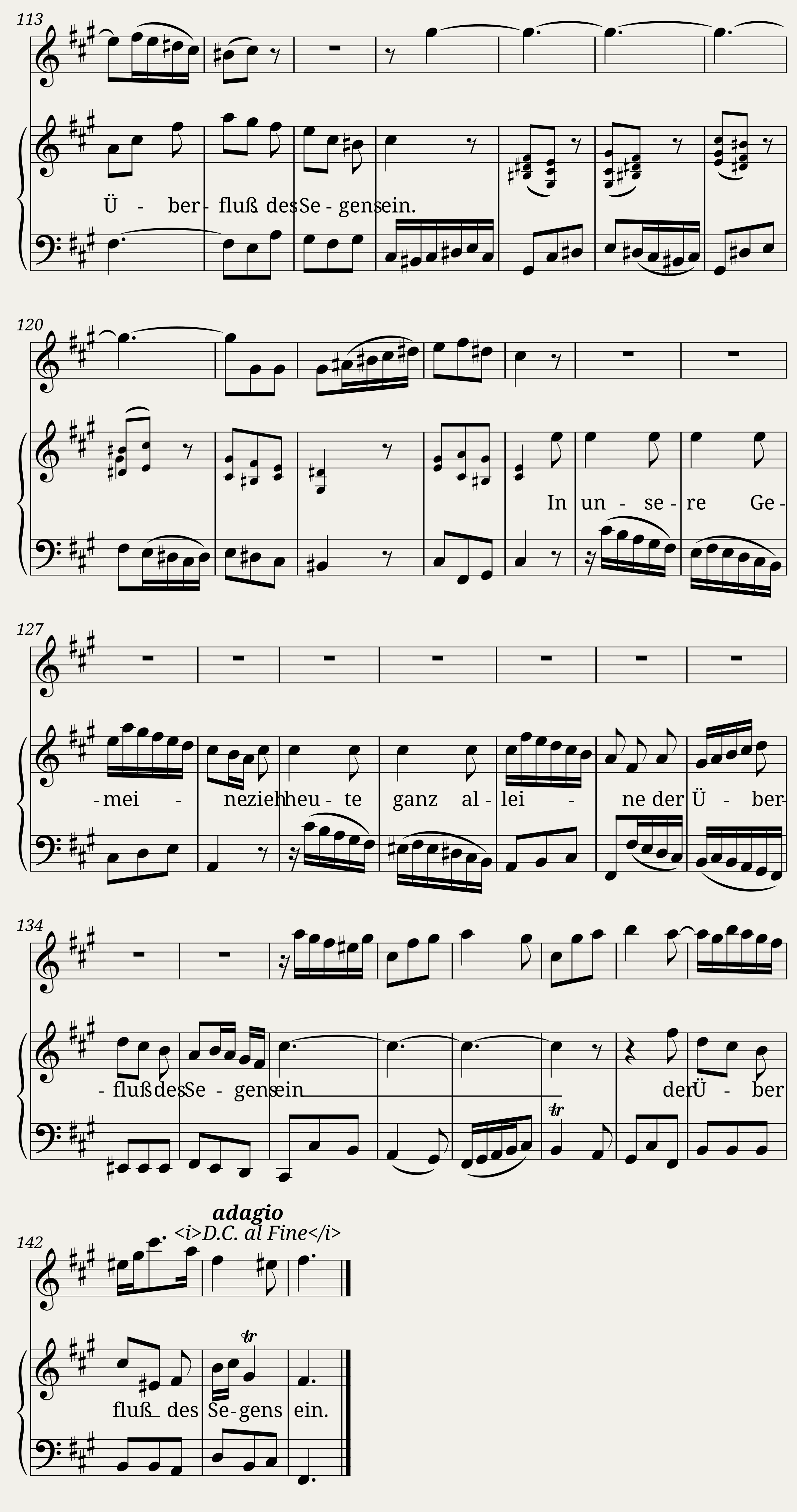 Klein-Zschocher müsse so zart und süße BWV 212/14 — 4/4