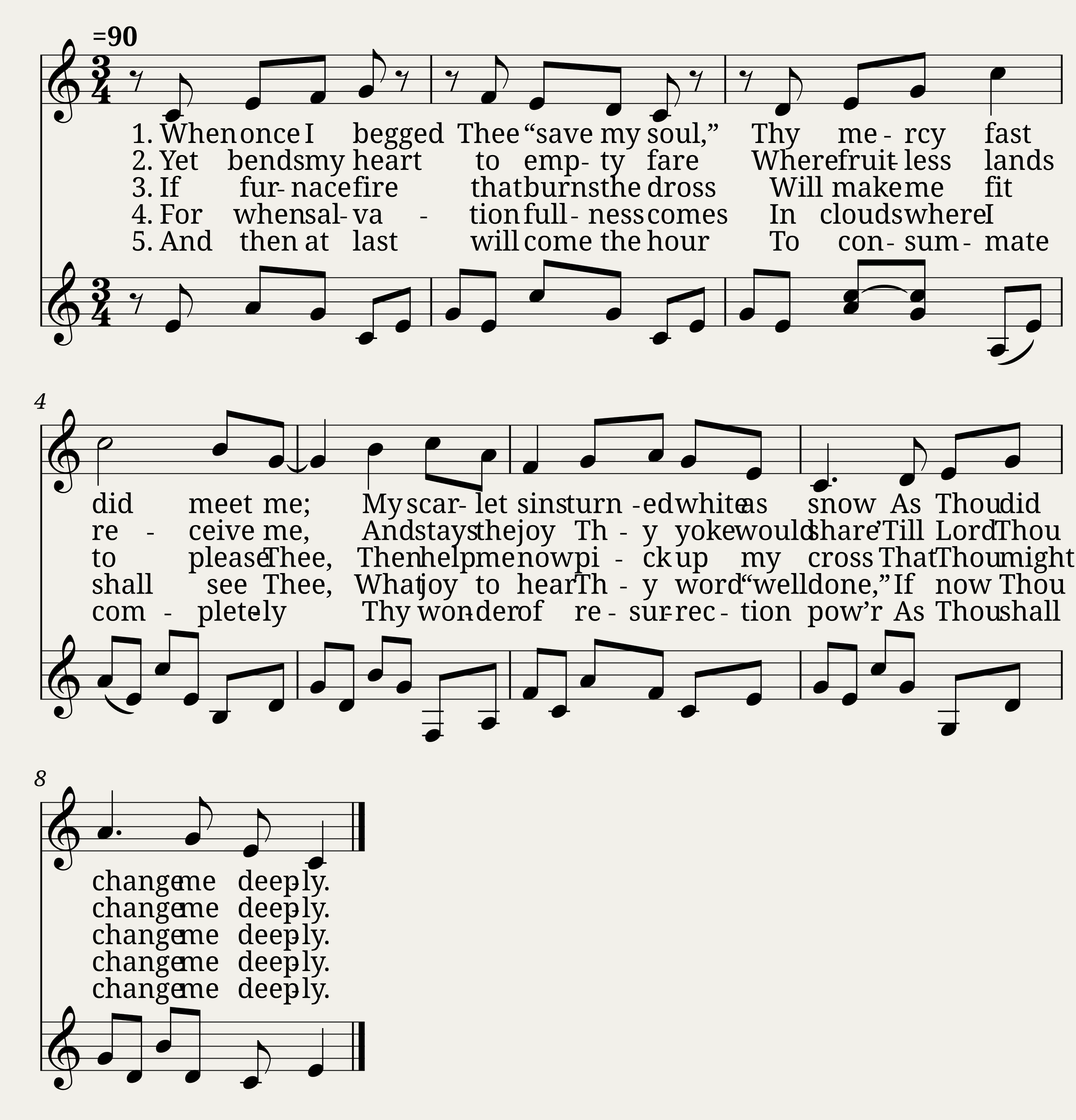 Change me deeply - 17th Century.