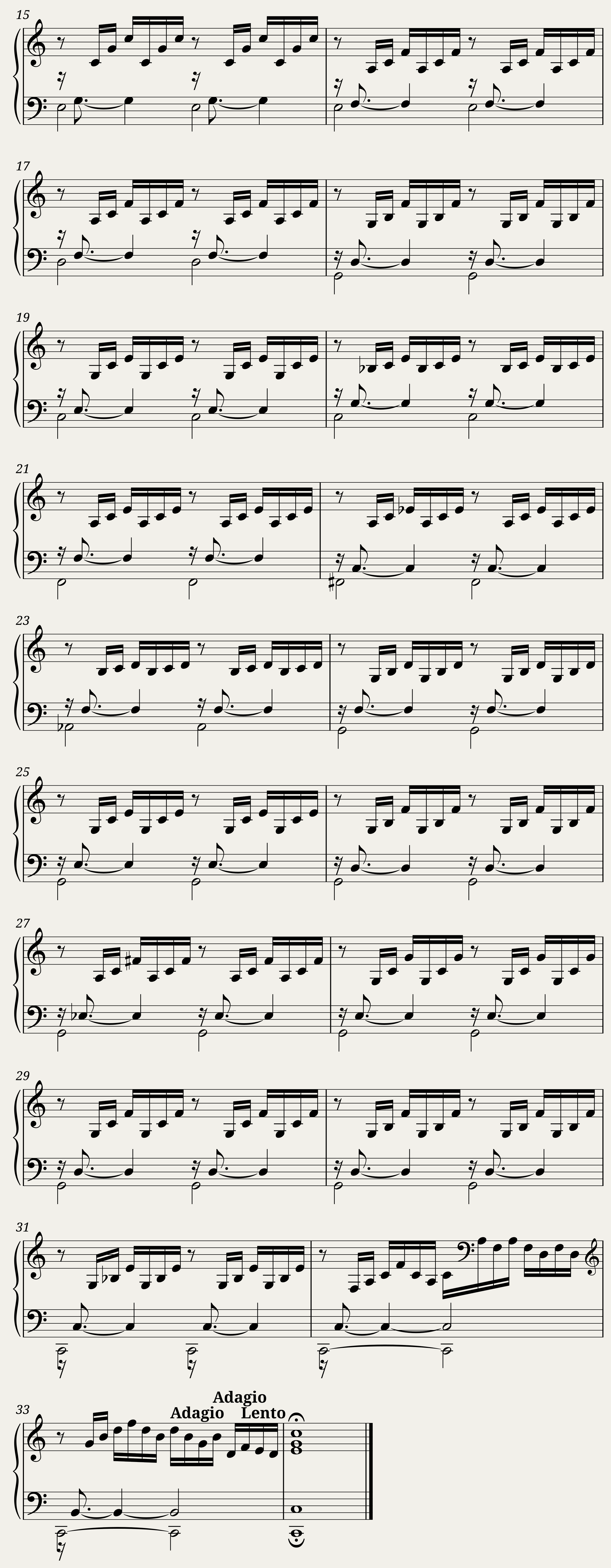 Prelude I in C major BWV 846 - Well Tempered Clavier First Book — 2/2