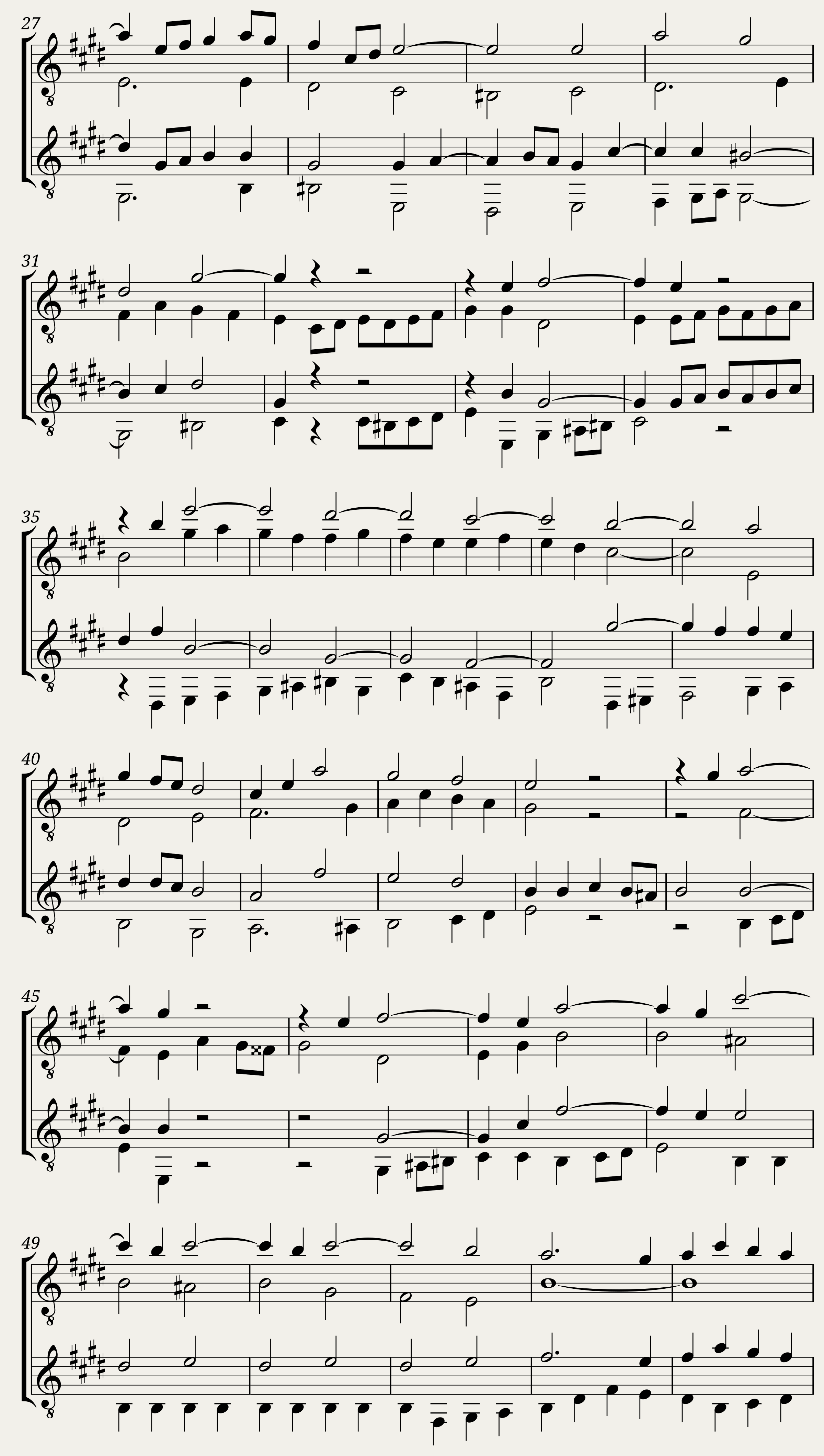 Fugue for 2 Guitars in E Major — 2/3