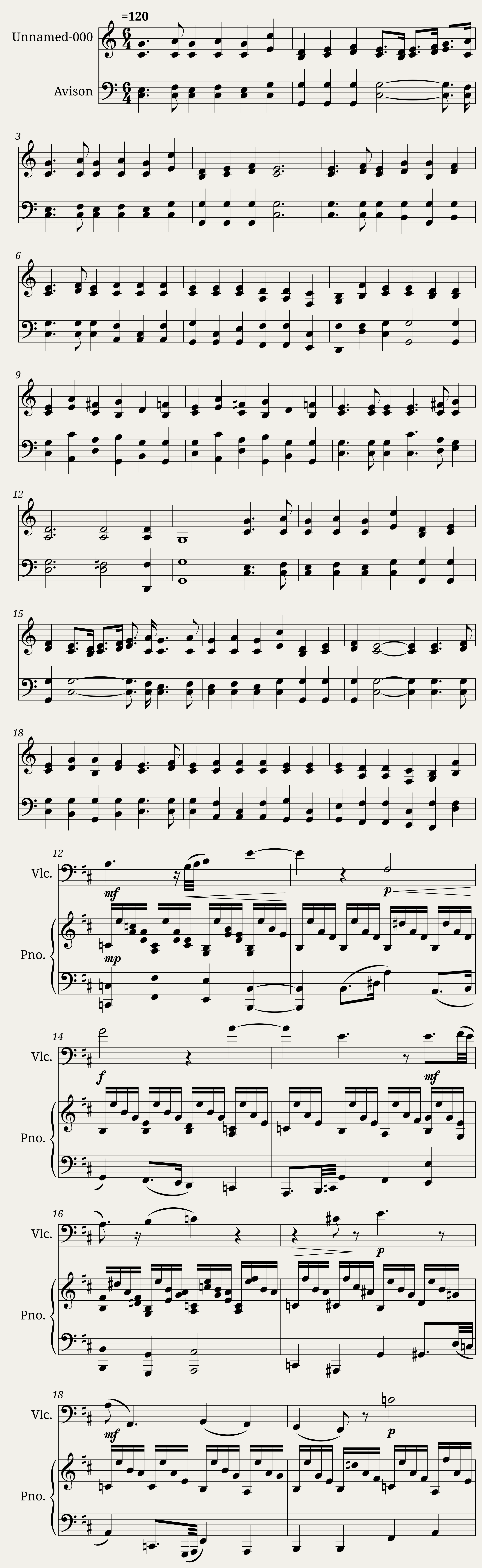 Shout The Glad Tidings - Avison adapted from Charles Avison (circa 1710-1770) — 1/2