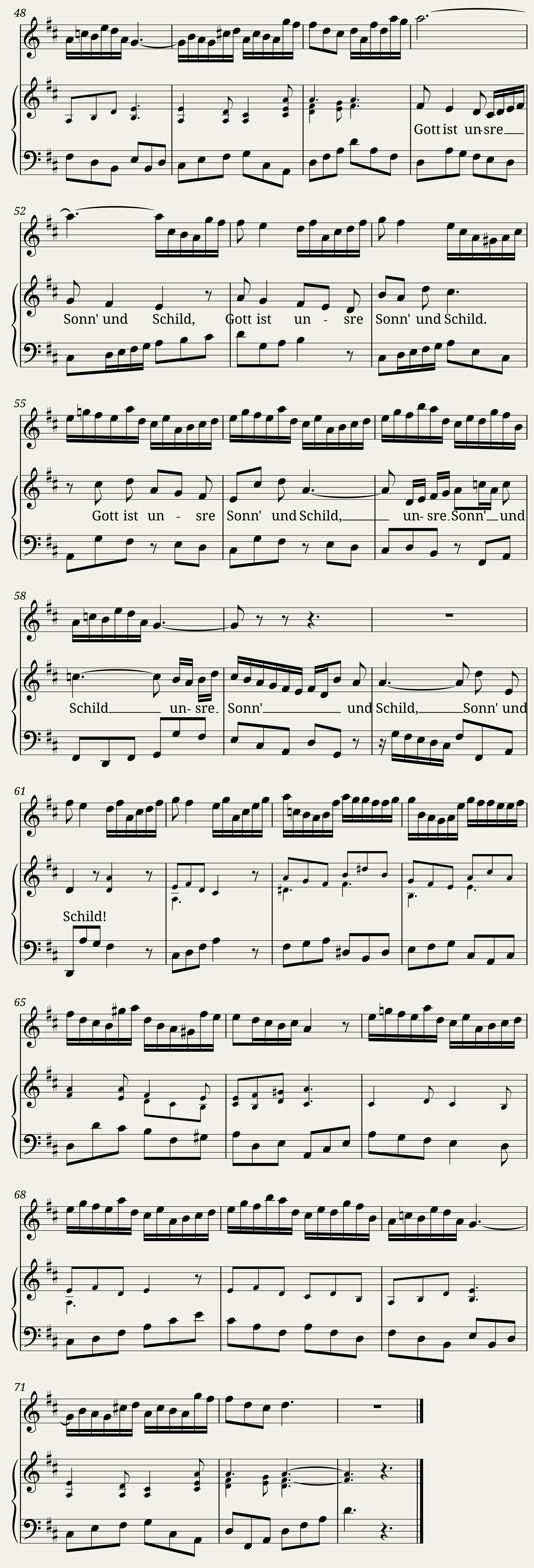 Gott ist unsre Sonn' und Schild BWV 79/2 — 4/4