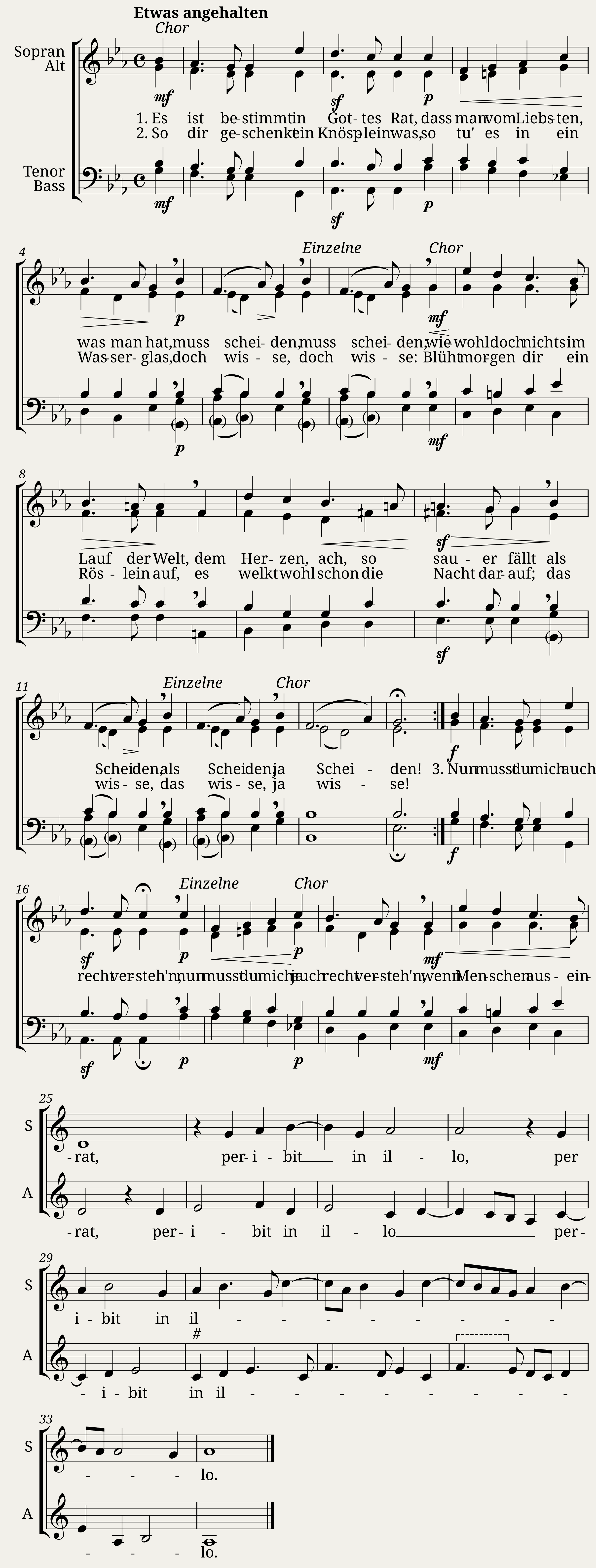 Es ist bestimmt in Gottes Rat Op. 47 No. 4 - Felix Mendelssohn