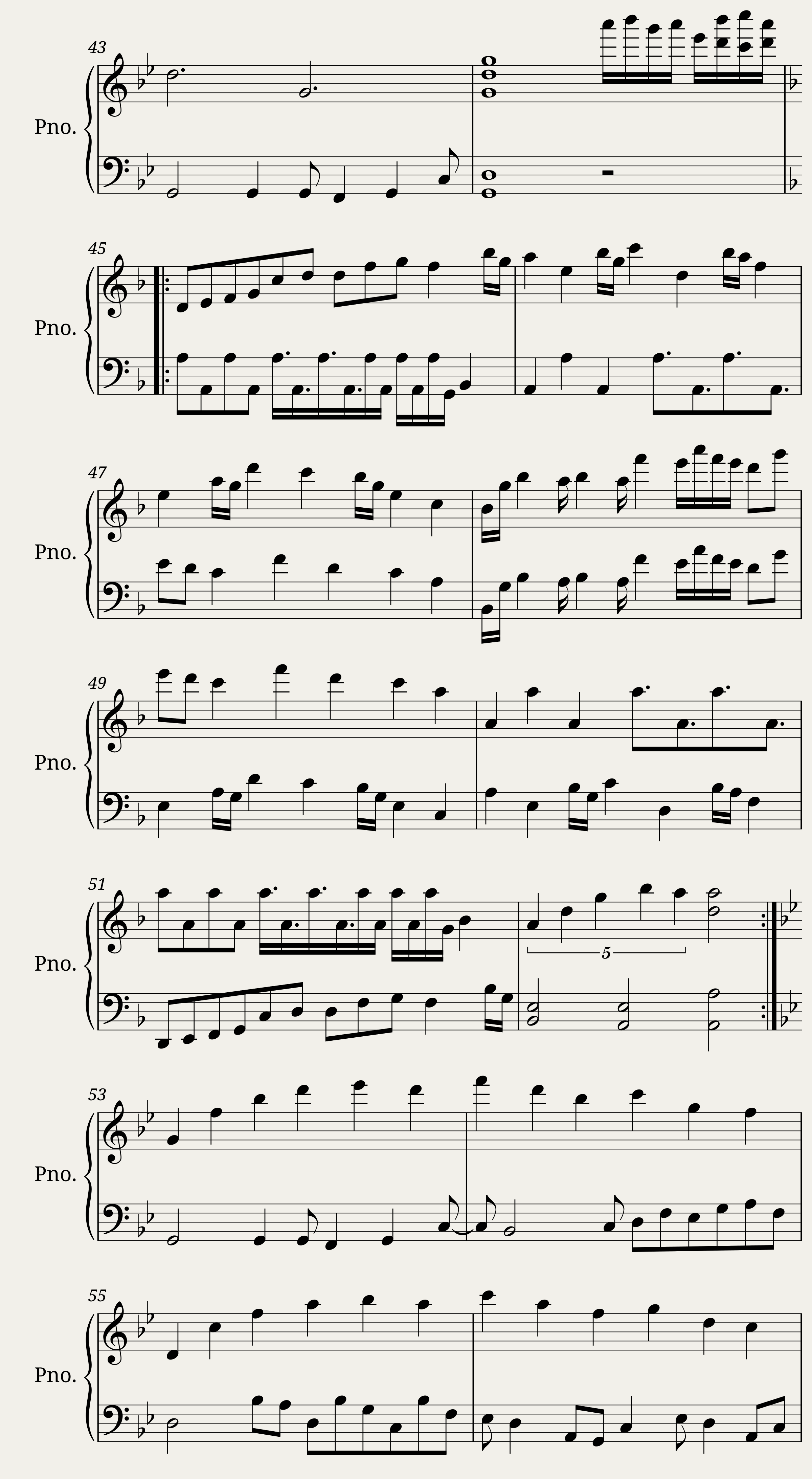 Kind of fuga - 12 little pieces for the piano — 4/6