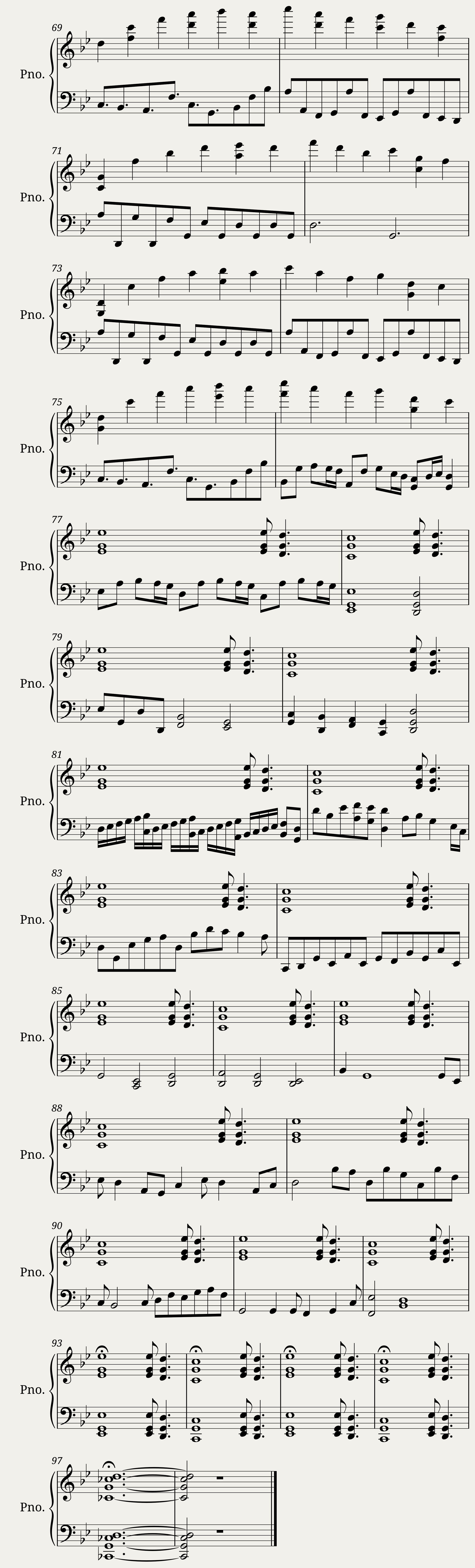 Kind of fuga - 12 little pieces for the piano — 6/6