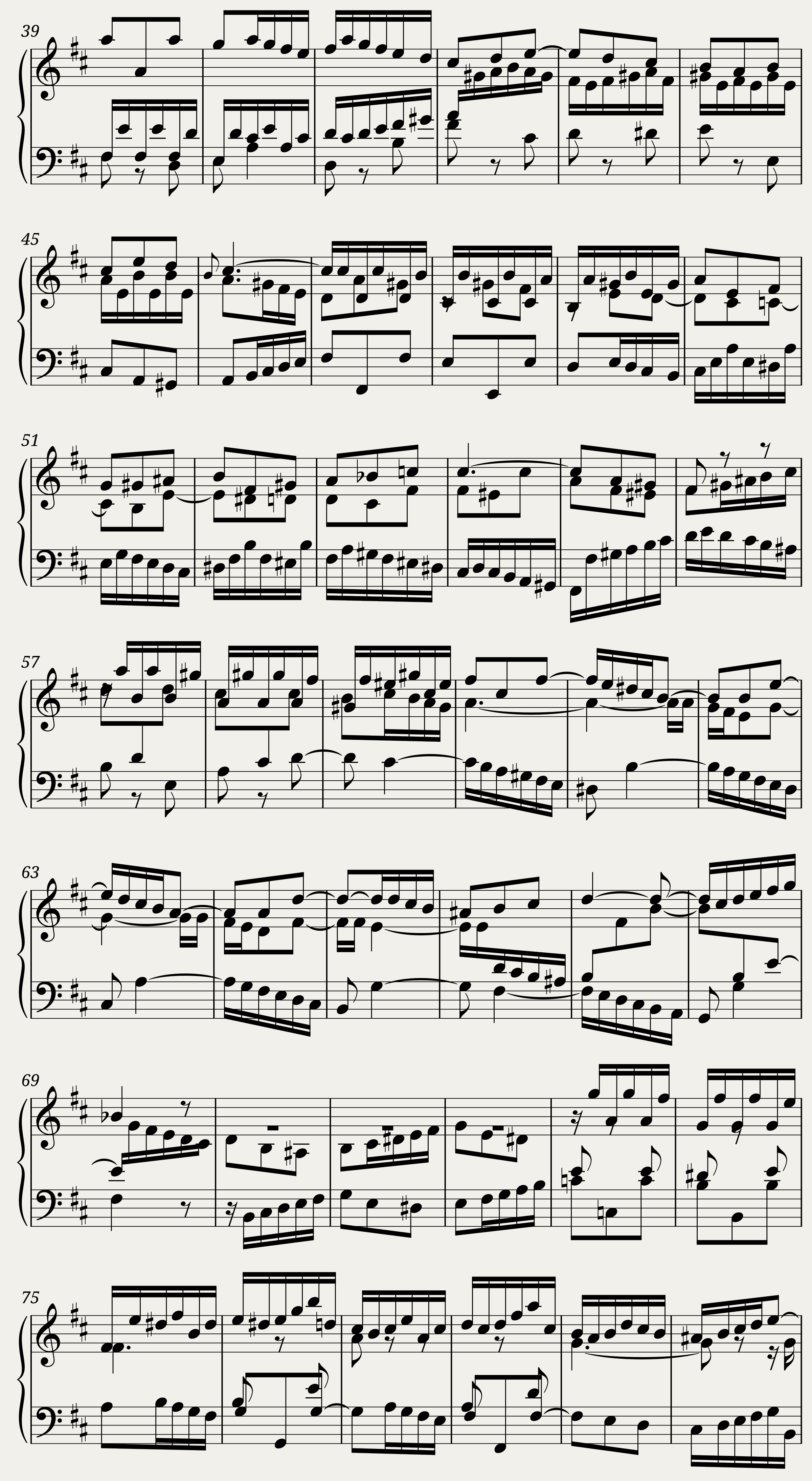 BWV 893 The Well-Tempered Clavier Part II Fuga XXIV — 2/3