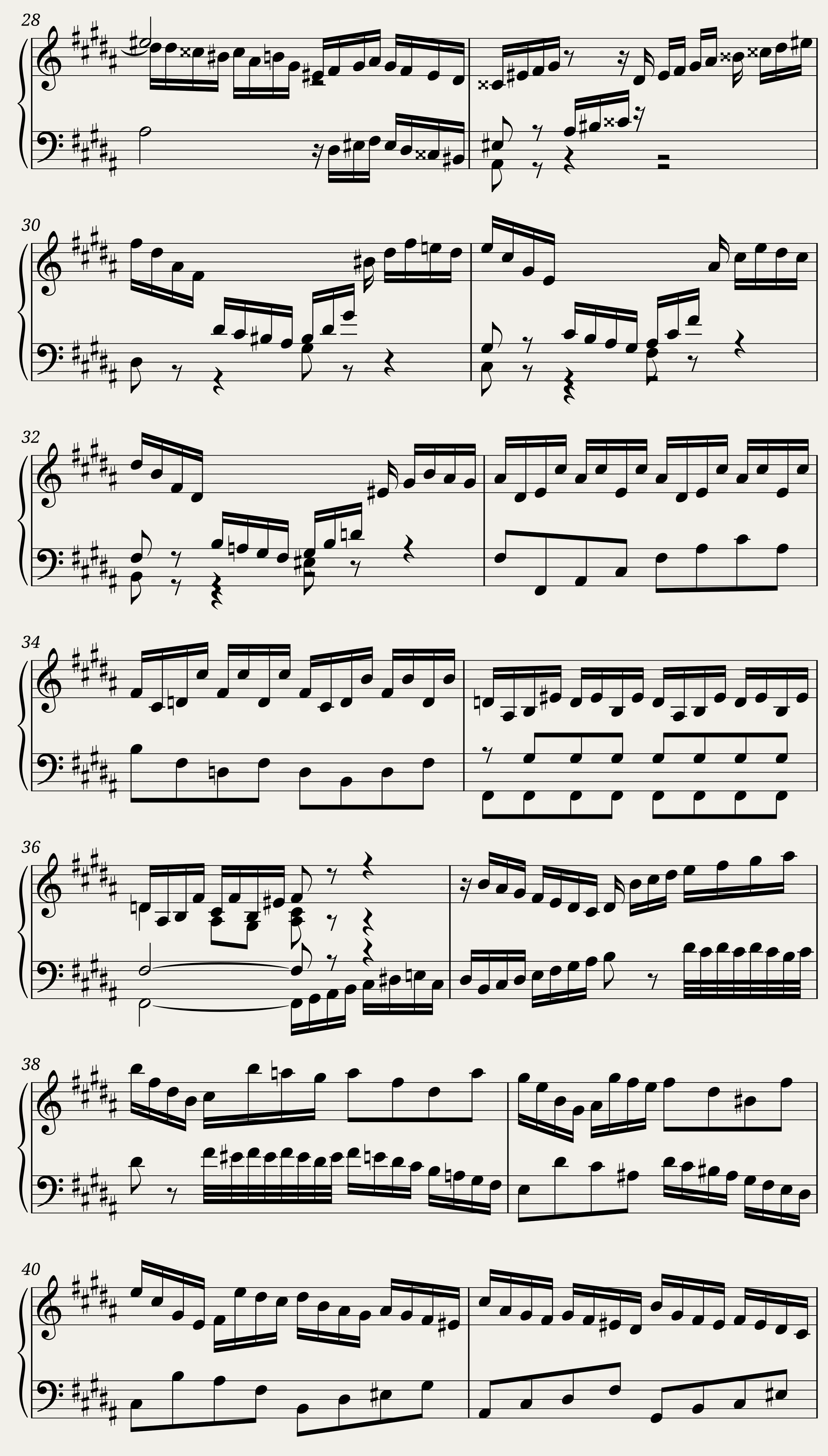 BWV 893 The Well-Tempered Clavier Part II Fuga XXIV — 3/3