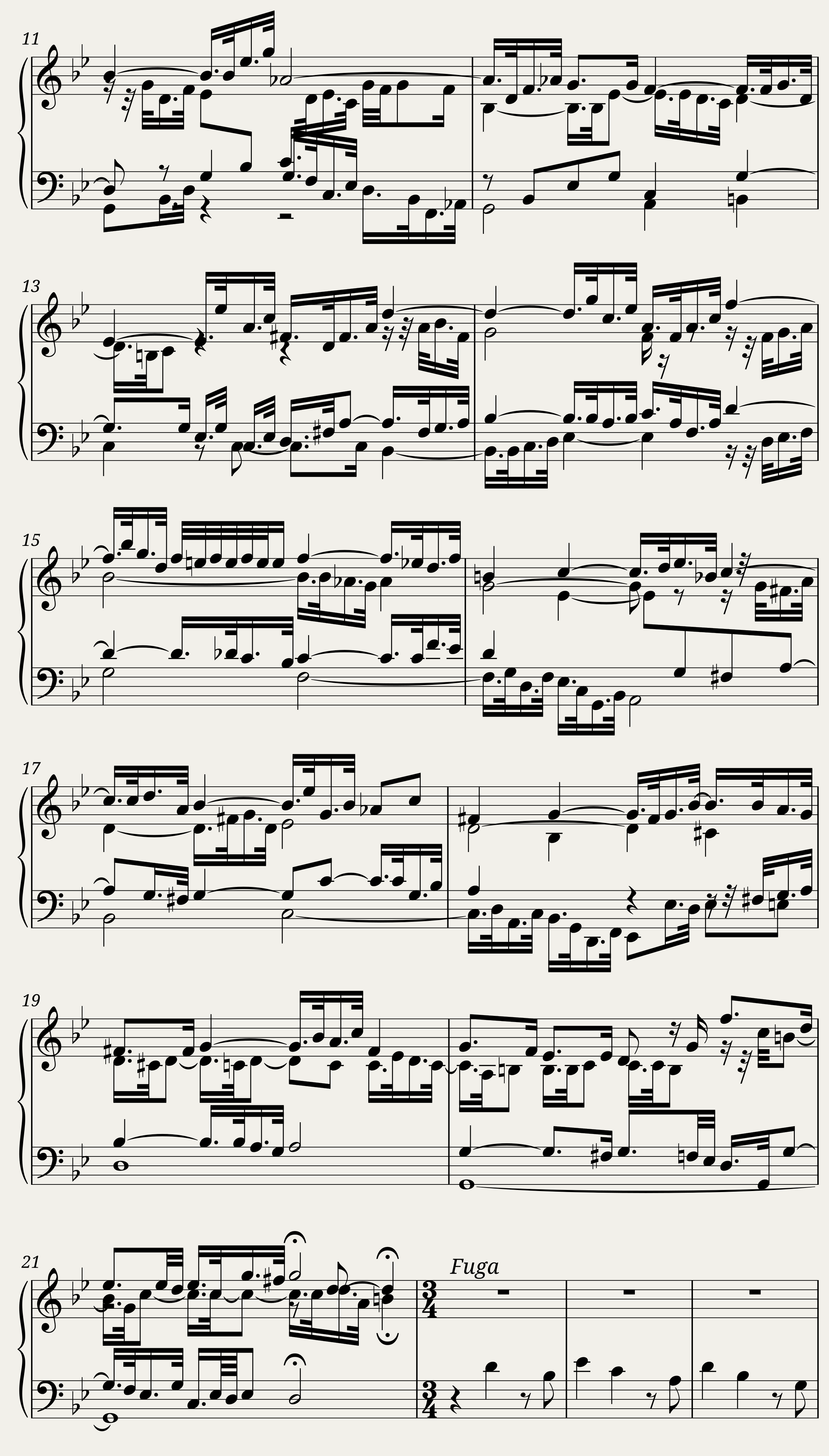 BWV 888: The Well-tempered Clavier Book II - XIX (A = 415 Hz) — 2/5