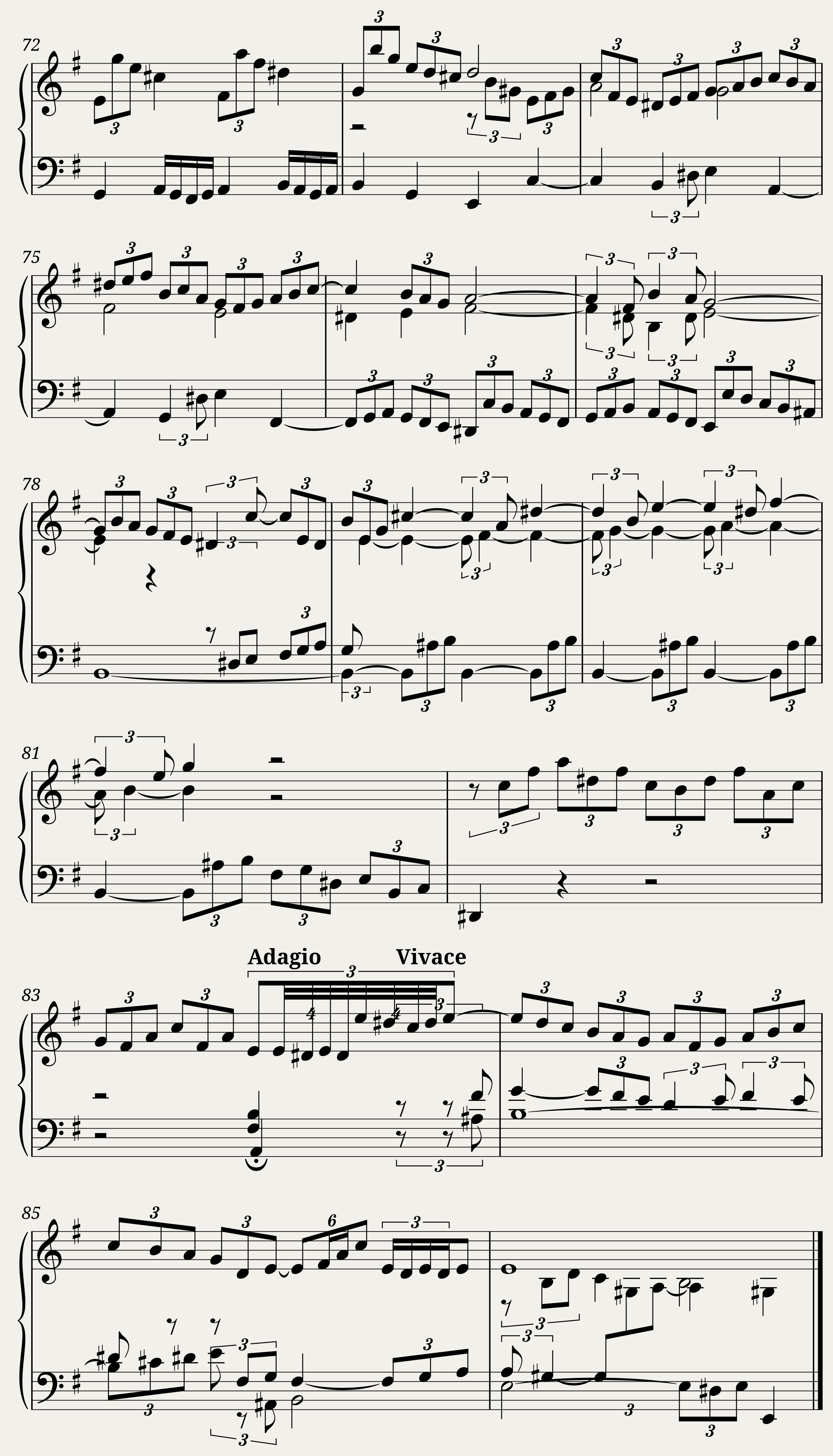 BWV 888: The Well-tempered Clavier Book II - XIX (A = 415 Hz) — 5/5
