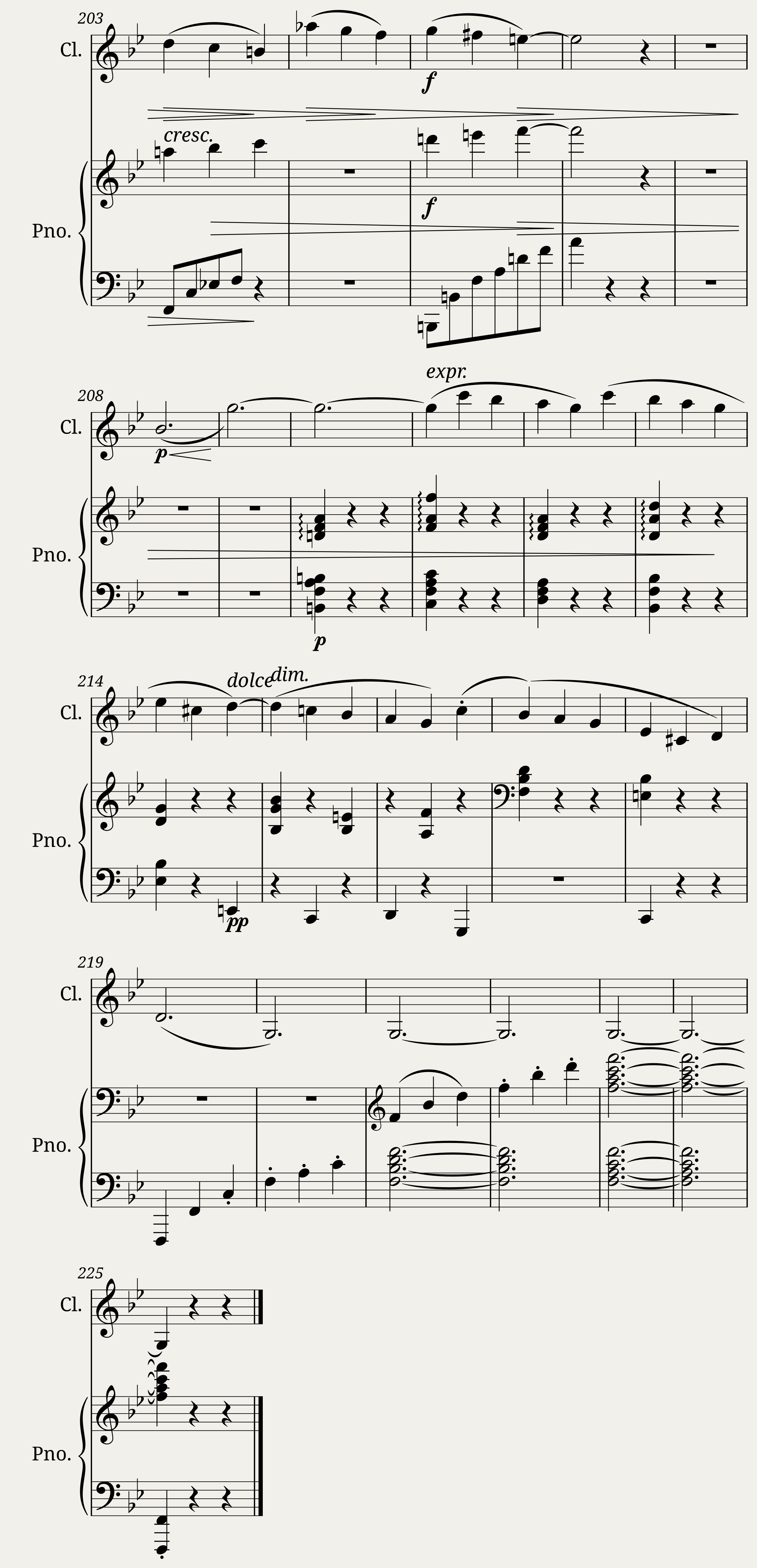 Brahms Sonata for Clarinet and Piano Op 120 No 2 2nd Movement 2b — 10/10